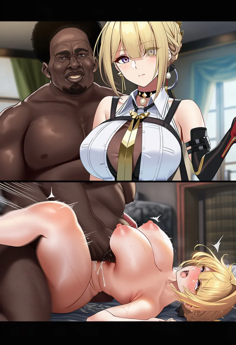 Evelyn Chevalier x BBC page 37 featuring evelyn chevalier zenless zone zero parody - kissing big breasts hentai manga - read online free