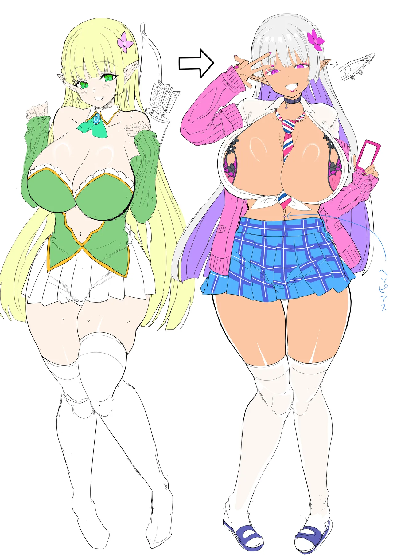 Kanzen ni Gal Ochi Shita Ryuugakusei Elf no Shidouhou page 44 original parody - elf handjob hentai manga - read online free