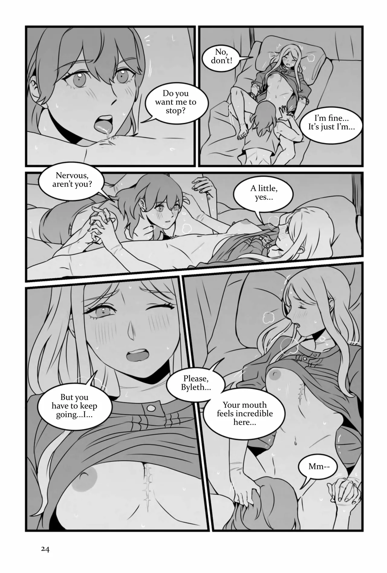 My Heart's a Secret page 24 featuring byleth eisner fire emblem parody - strap-on females only hentai manga - read online free