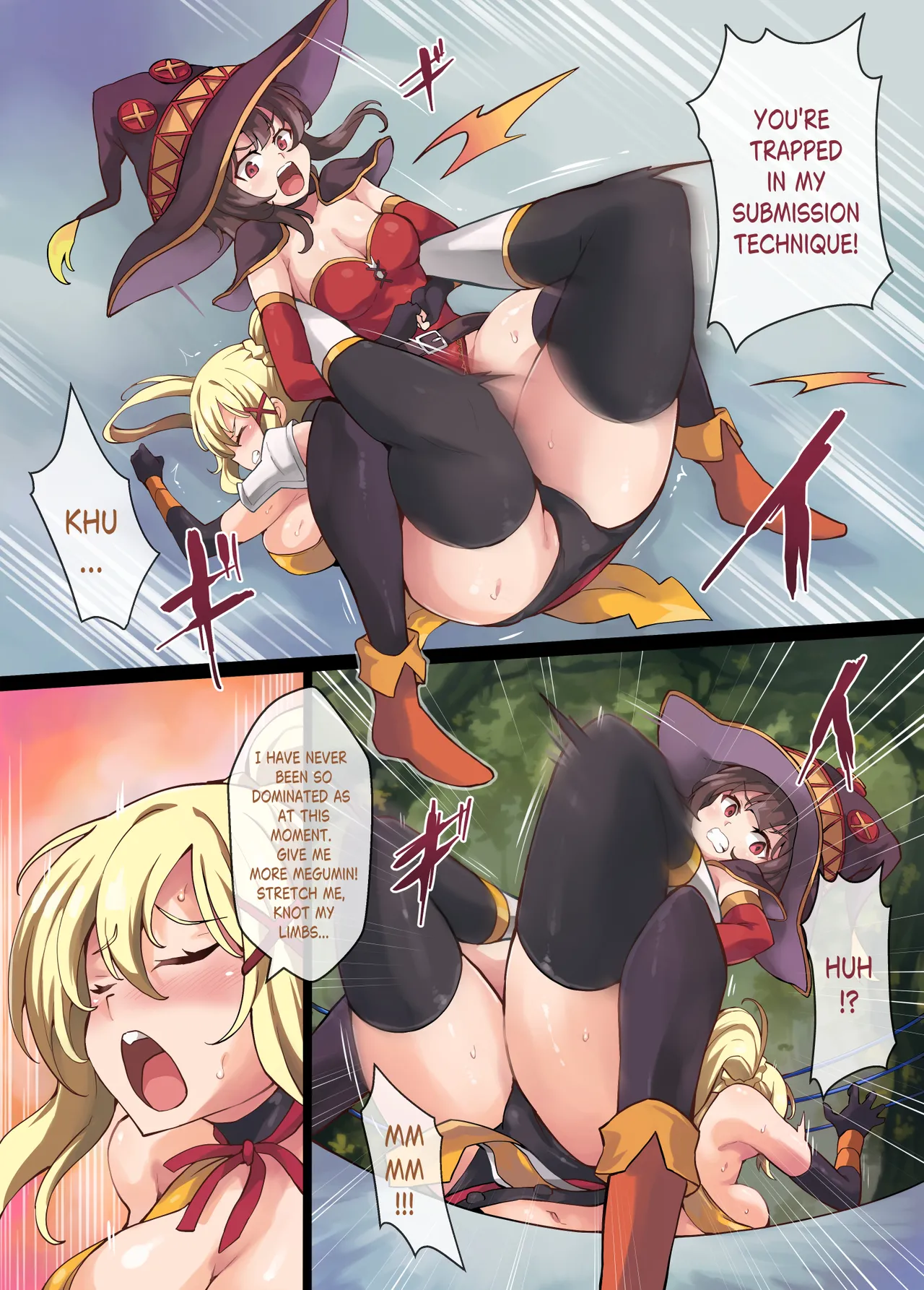 Kono Subarashii Wrestle Quest! page 13 featuring aqua kono subarashii sekai ni syukufuku o parody - big breasts swimsuit hentai manga - read online free