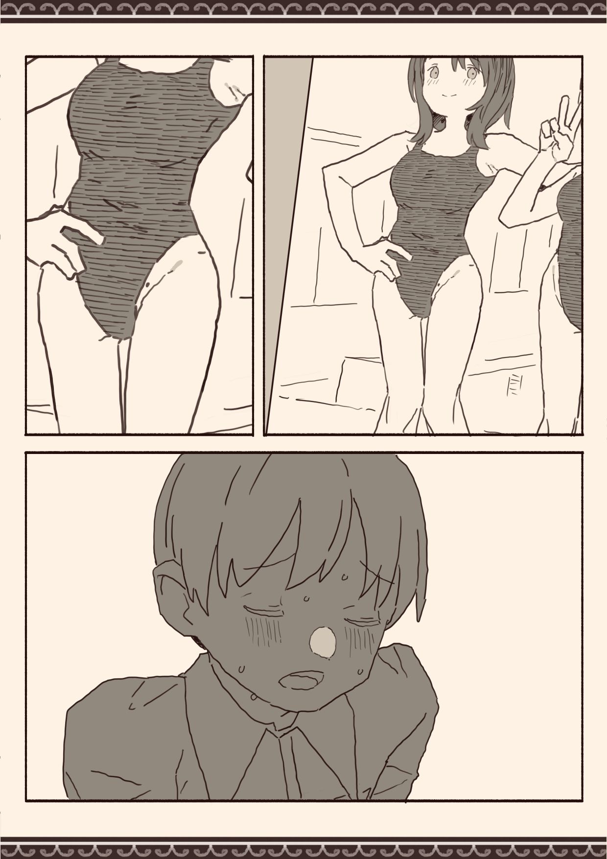 オカズの先輩 page 33 original parody - swimsuit schoolboy uniform hentai manga - read online free