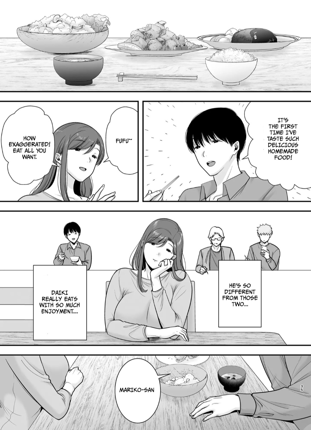 [Ogon Shinshi Club (Cloudy)] Mariko-san to Boku ~Beit Saki no Hitozuma to no Furin Kankei~ | Mariko-san and Me ~An Affair with a Married Woman from My Part-Time Job~ 2 [English] - Page 34