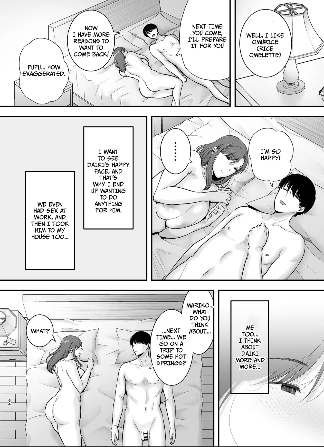 [Ogon Shinshi Club (Cloudy)] Mariko-san to Boku ~Beit Saki no Hitozuma to no Furin Kankei~ | Mariko-san and Me ~An Affair with a Married Woman from My Part-Time Job~ 2 [English] page 63 original parody - sole female sole male hentai manga - read online free
