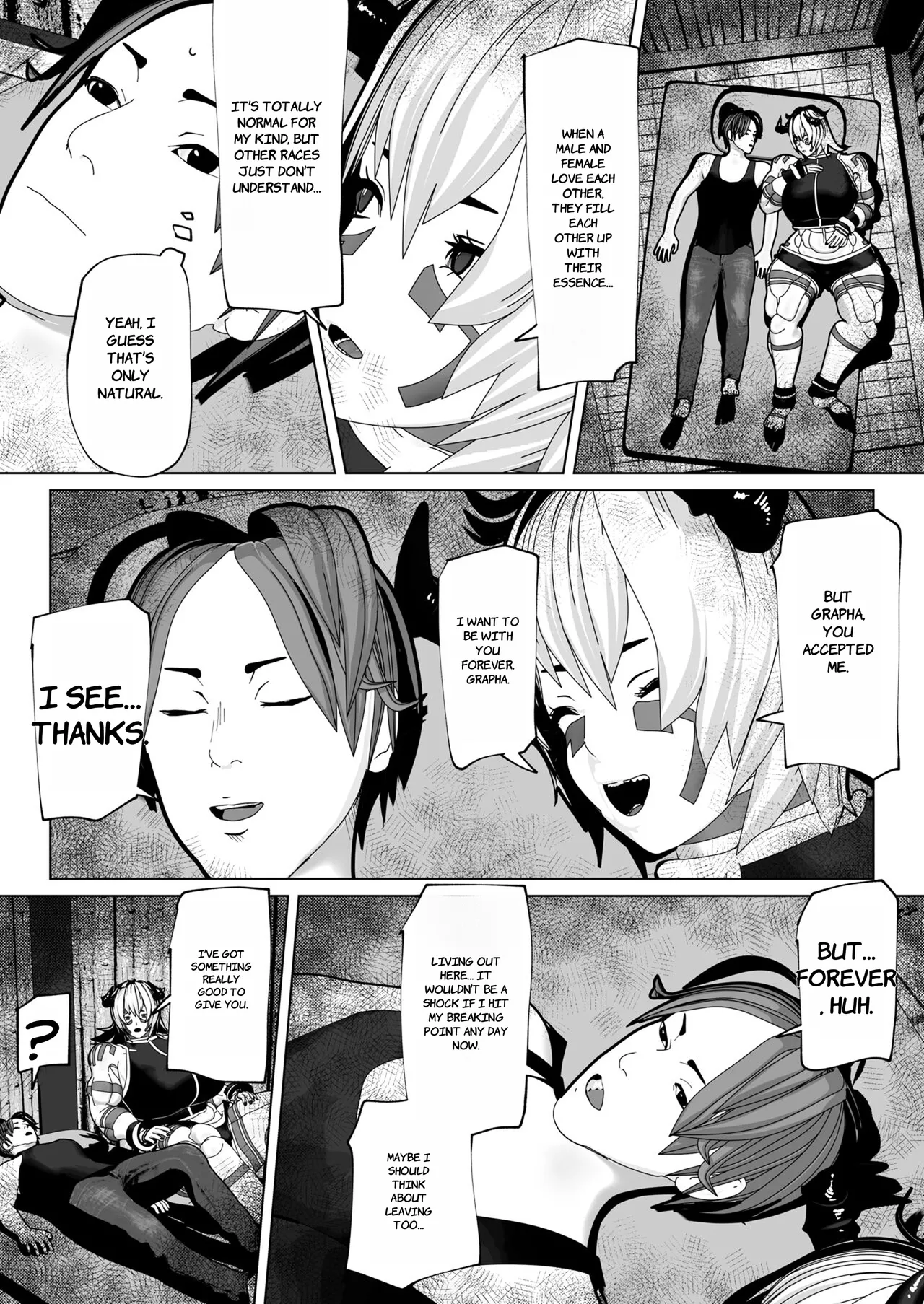 Futanari Ajin ni Natsukareta - ENGLISH AI TRANSLATED page 37 - sole male rough translation hentai manga - read online free