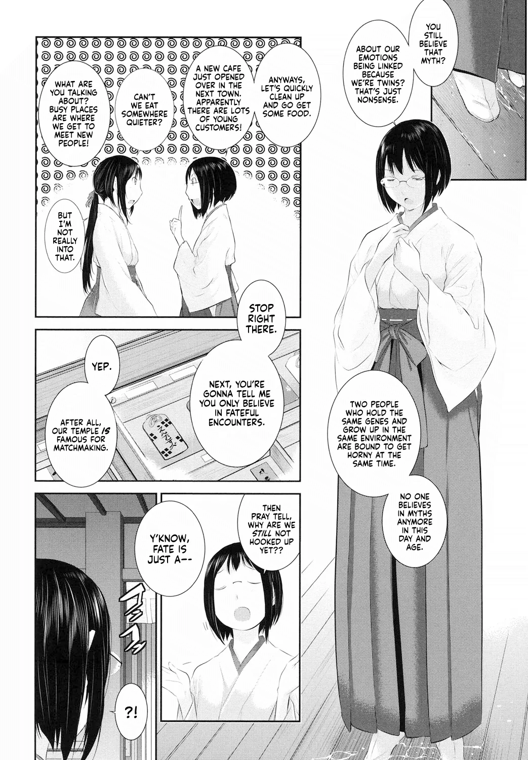 Miko no Iru Machi | The Town of Mikos page 114 - miko mmf threesome hentai manga - read online free