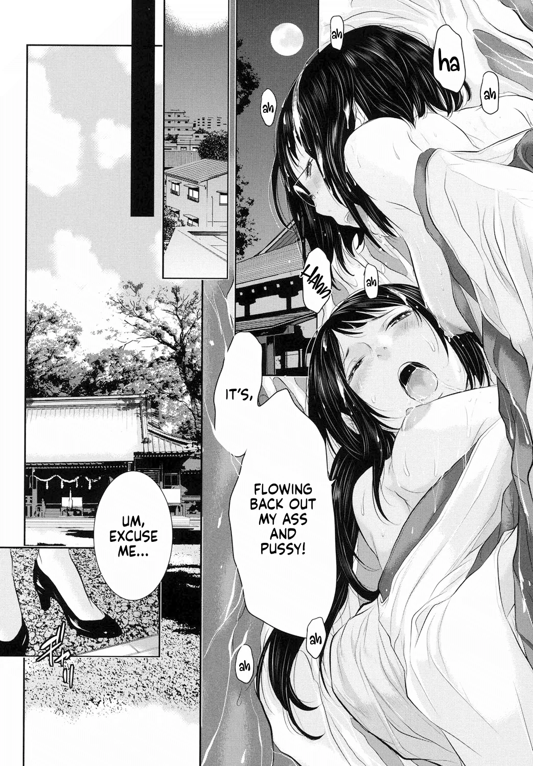 Miko no Iru Machi | The Town of Mikos page 134 - nakadashi stockings hentai manga - read online free