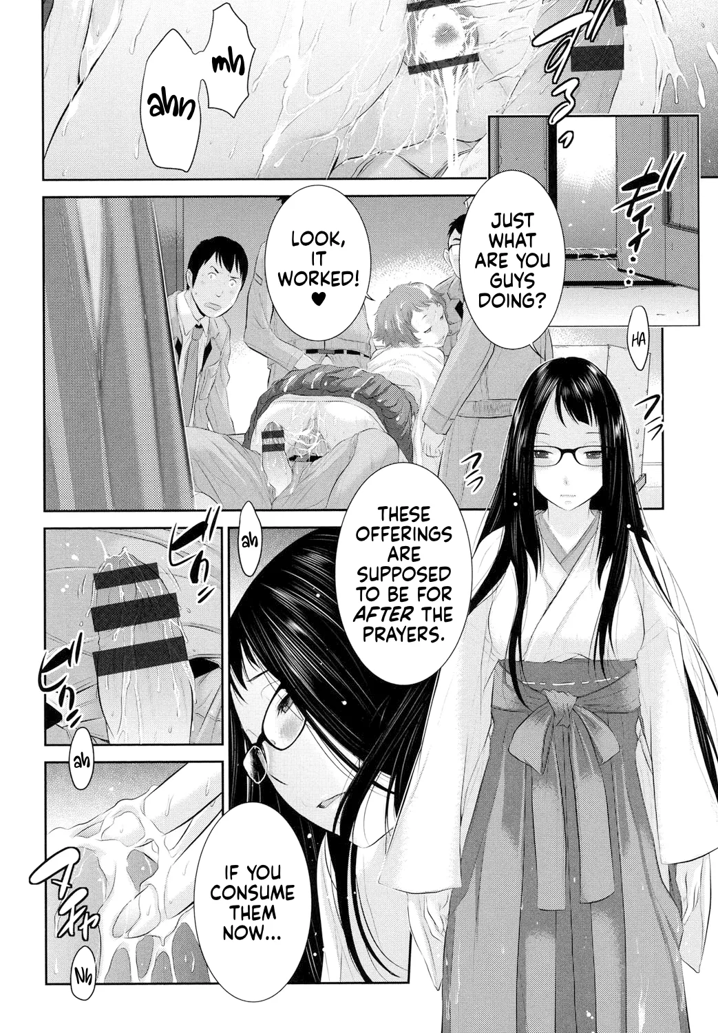 Miko no Iru Machi | The Town of Mikos page 151 - nakadashi stockings hentai manga - read online free