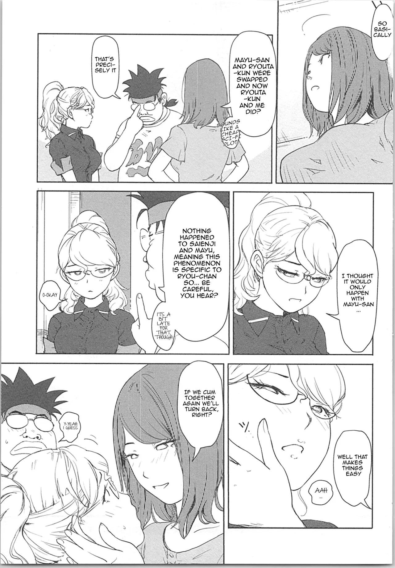 [Xiaowoo] Kaikan Change ♂⇔♀ ~Hajimete wa Onna no Karada de~ Ch. 3 [English] [JusenkyoTL] page 18 - kissing group hentai manga - read online free