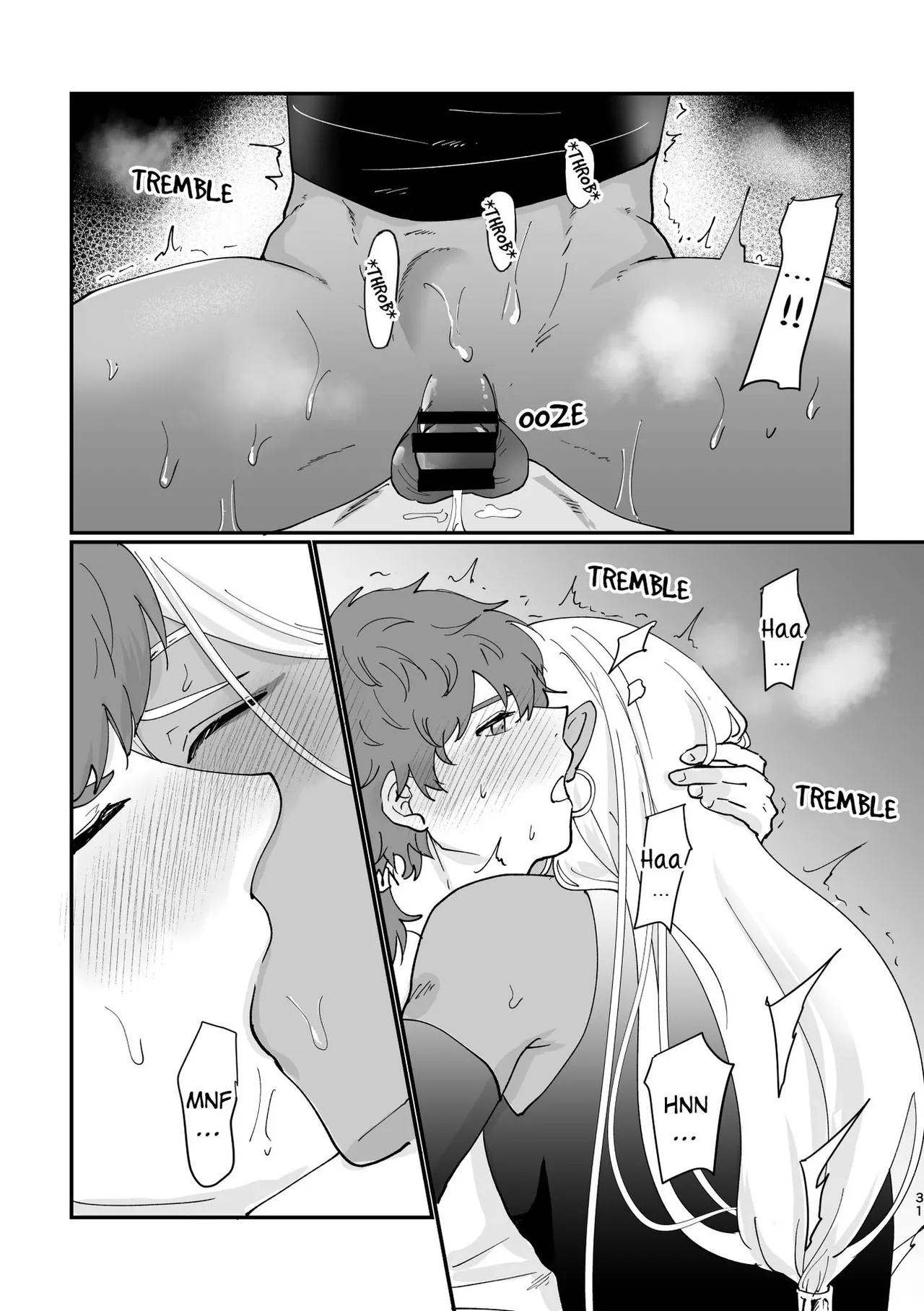 Hatsujou Elf to Dekiai Ecchi | Loving Sex With a Horny Elf. page 30 original parody - nakadashi very long hair hentai manga - read online free