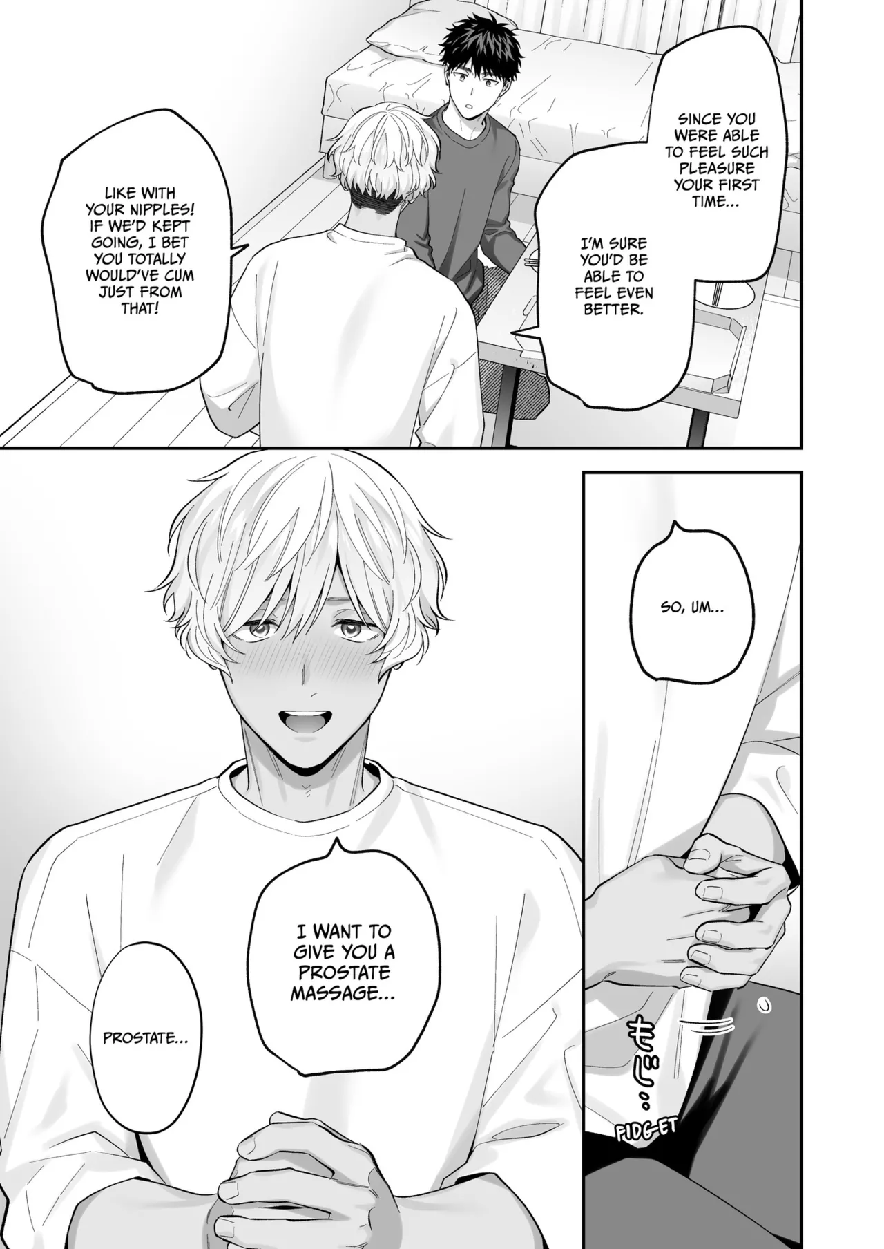 Tachi mo Dekiru Shiro-kun ni Oshiri Kaihatsu Sareru Hanashi | Shiro Can Top, Too! My Anal Training Story page 19 original parody - story arc prostate massage hentai manga - read online free