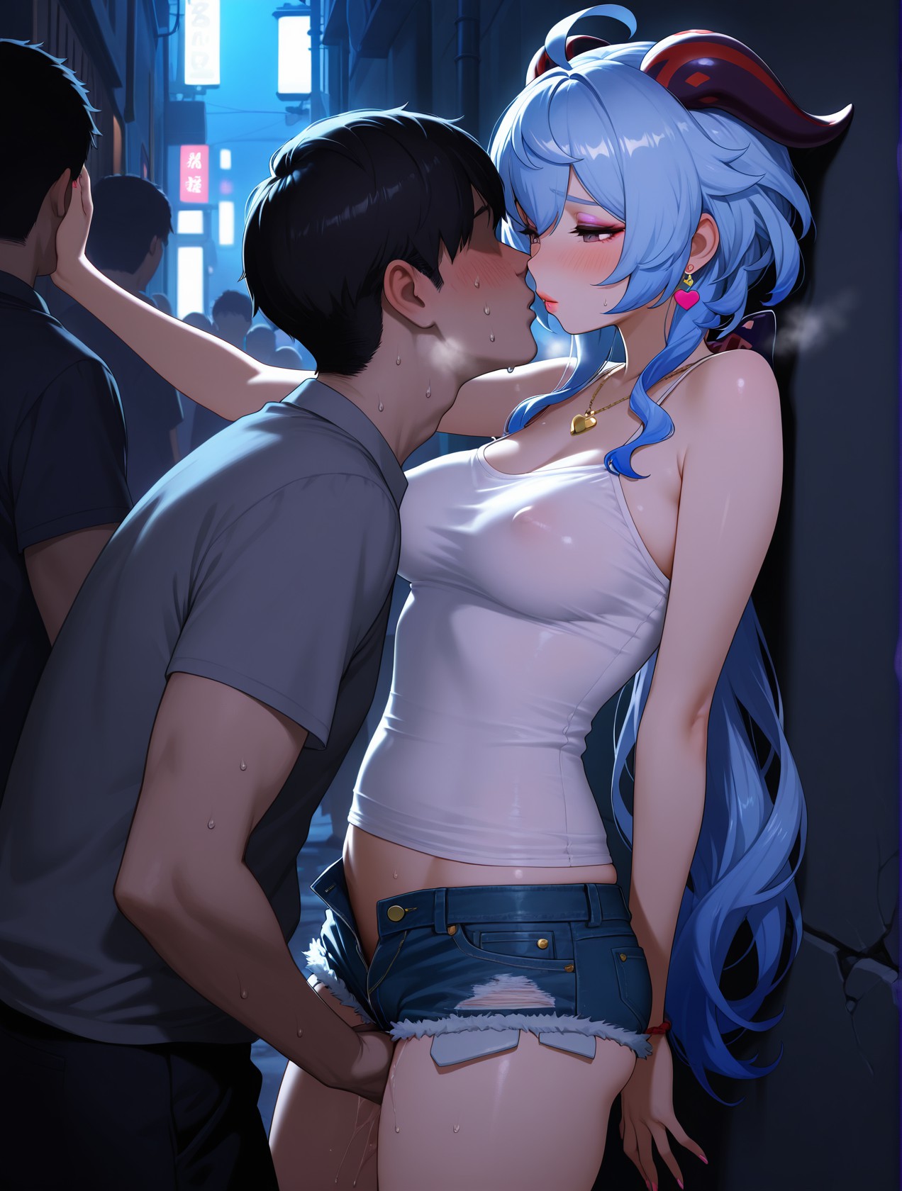 ganyu STREETWALKER 立ちんぼ page 24 featuring ganyu genshin impact parody - big penis very long hair hentai manga - read online free