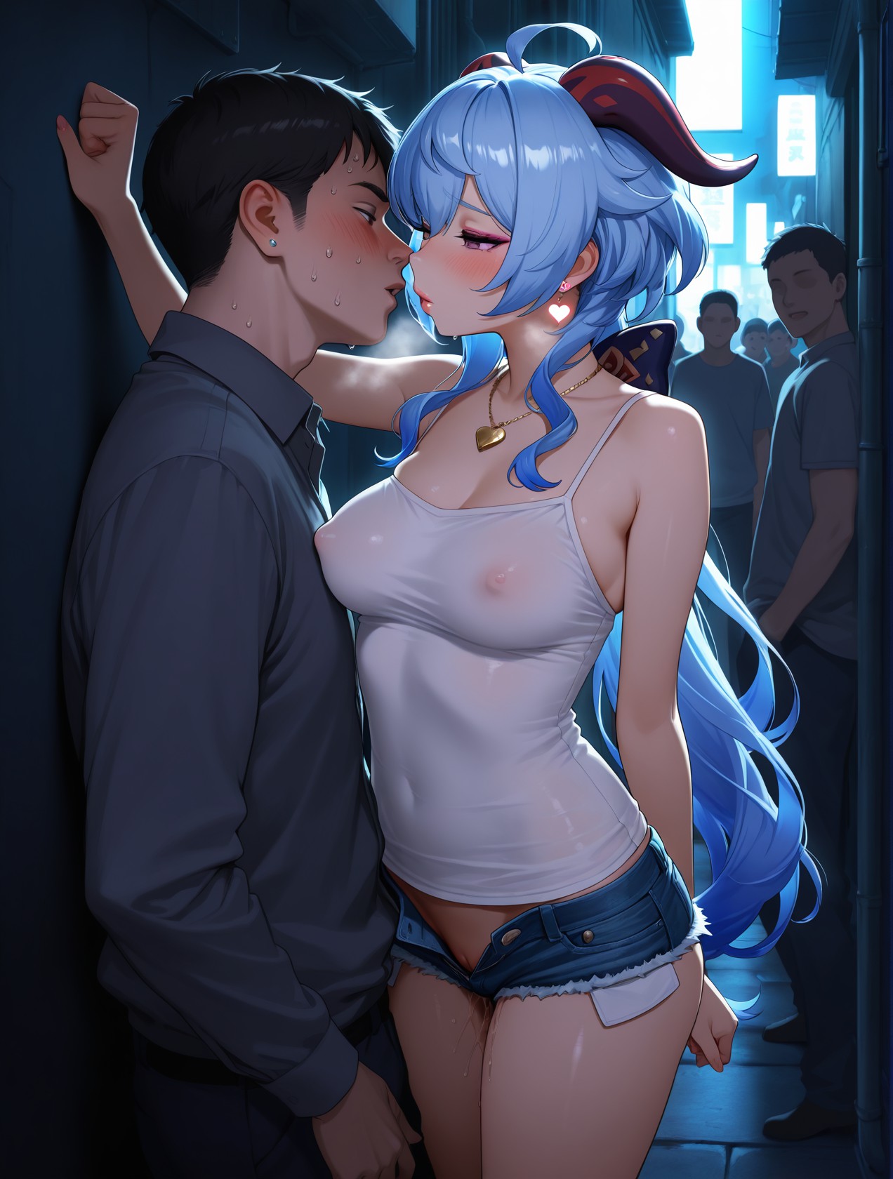 ganyu STREETWALKER 立ちんぼ page 29 featuring ganyu genshin impact parody - big penis very long hair hentai manga - read online free