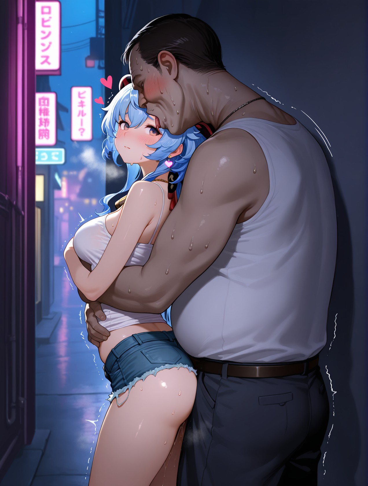 ganyu STREETWALKER 立ちんぼ page 46 featuring ganyu genshin impact parody - big penis very long hair hentai manga - read online free