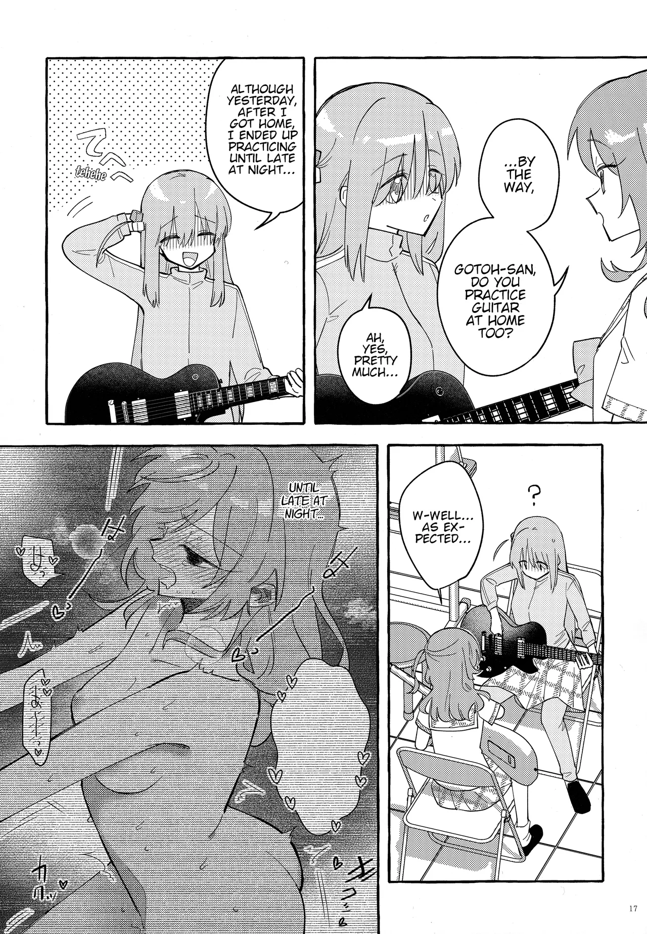 Kyoukankaku Guitar | Synesthetic Guitar page 18 featuring hitori gotou bocchi the rock parody - rough translation yuri hentai manga - read online free
