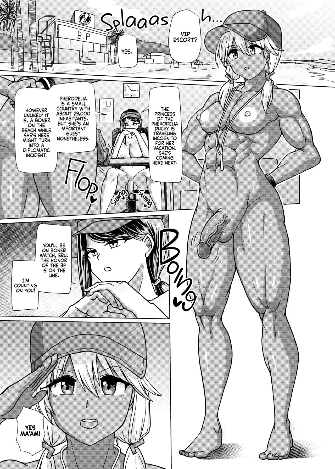 Futanari Beach Police no Oshigoto | Working at the Futanari Beach Police 3 - Page 4