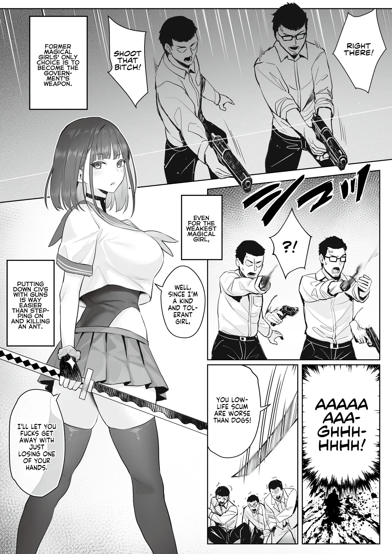 Moto Mahou Shoujo no Shigoto Hanashi Ao | The Former Magical Girl Blue's Work page 11 original parody - big breasts uncensored hentai manga - read online free