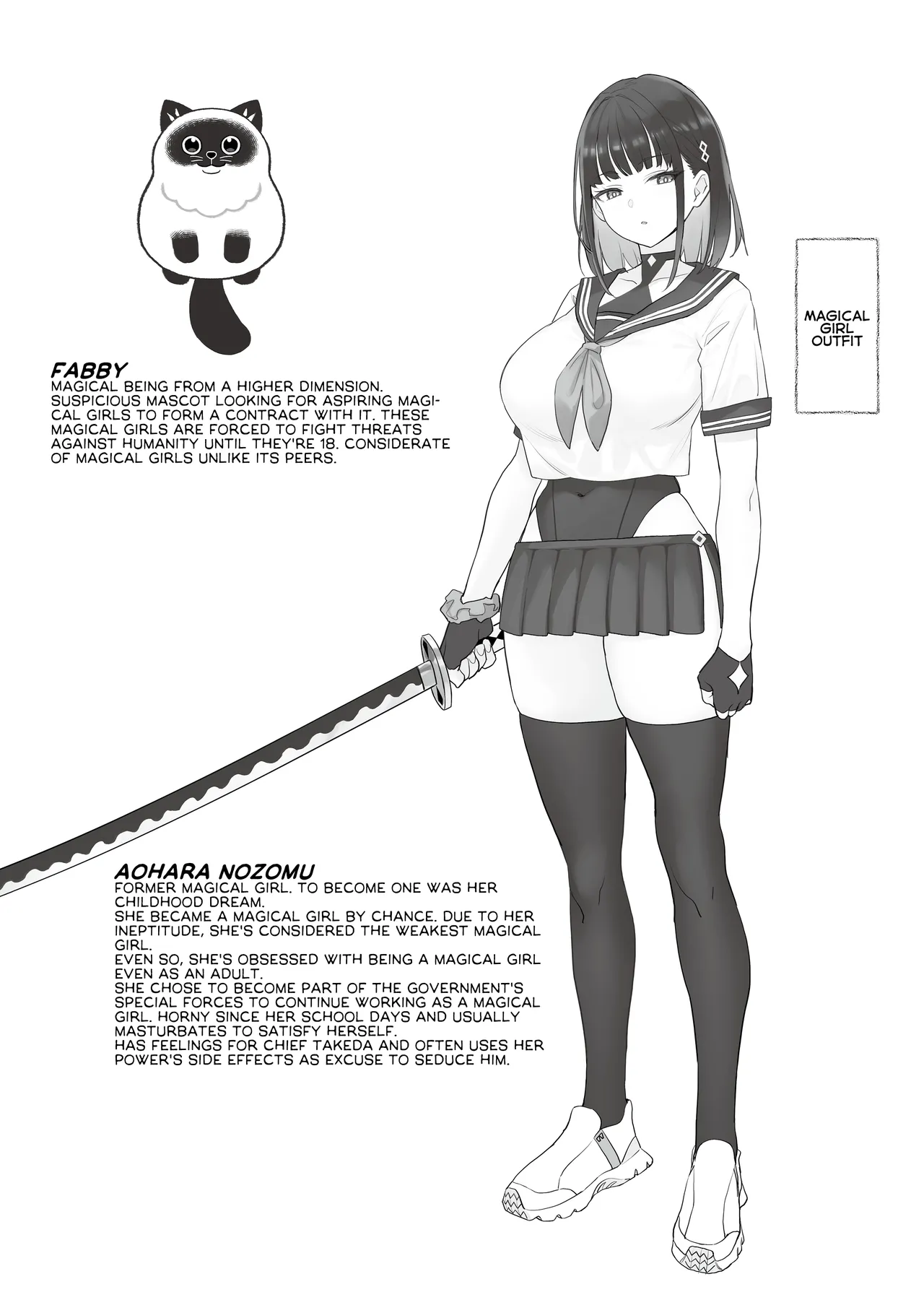 Moto Mahou Shoujo no Shigoto Hanashi Ao | The Former Magical Girl Blue's Work page 35 original parody - big breasts uncensored hentai manga - read online free