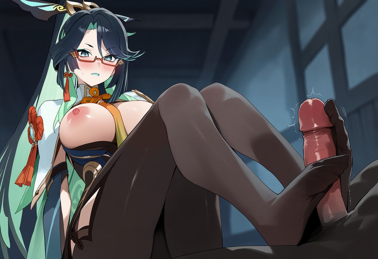 閒雲 Xianyun 丘丘人 page 25 featuring xianyun genshin impact parody - group glasses hentai manga - read online free