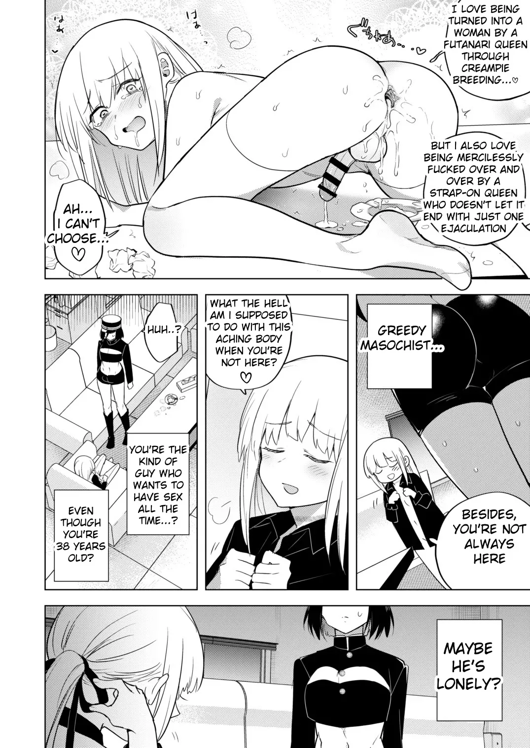 [TETRARA (Tokiwa Yutaka)] Tekisei 0 no Futanari Joou-sama 2 -Mouretsu! Love Love Gyaku Anal Mugen Zangyou Jigoku- | The Completely Incompetent Futanari Dominatrix 2 - Super Lovey-Dovey Reverse Anal Infinite Overtime From Hell [English] [Digital] page 42 original parody - sole male nakadashi hentai manga - read online free