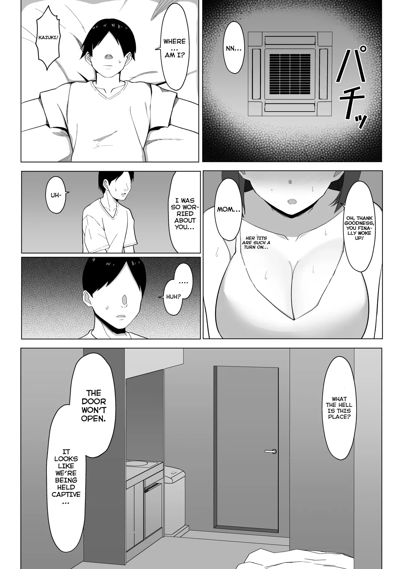 [Mustard Teikoku (Europia)] Kaa-chan to Sex Shinai to Derarenai Heya ~Kuchiurusai Haha to Hankouki no Ore~ | A Room I Can't Leave Without Having Incestuous Sex With My Mom: My Nagging Mother and Rebellious Me [English] [PPanGames] page 12 original parody - sole female sole male hentai manga - read online free
