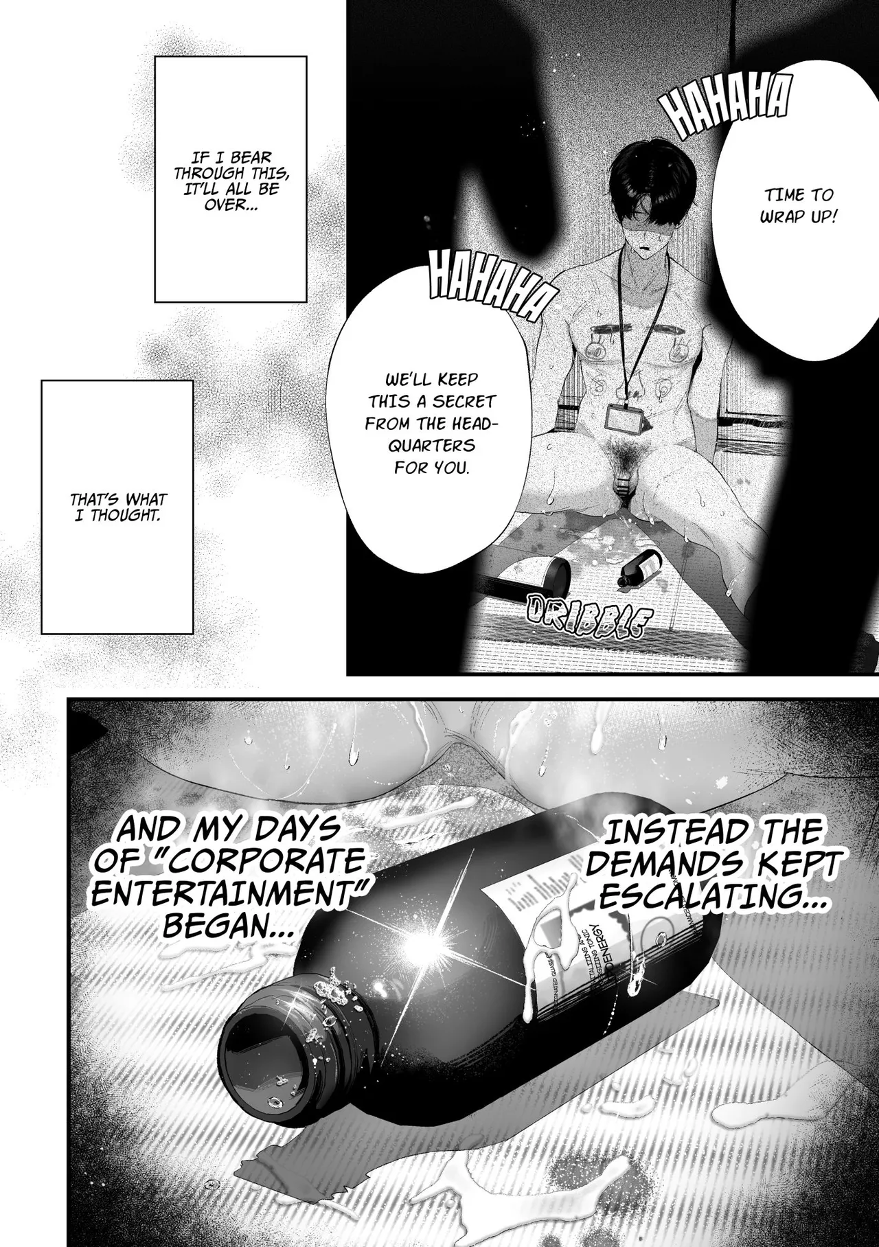 Kuzu na Elite Shinnyuu Shain-kun Kyousei Chinpo Marudashi Enkaigei de Buzama Ochi | The Unsightly Nude Performance of an Elite Employee page 34 original parody - humiliation group hentai manga - read online free