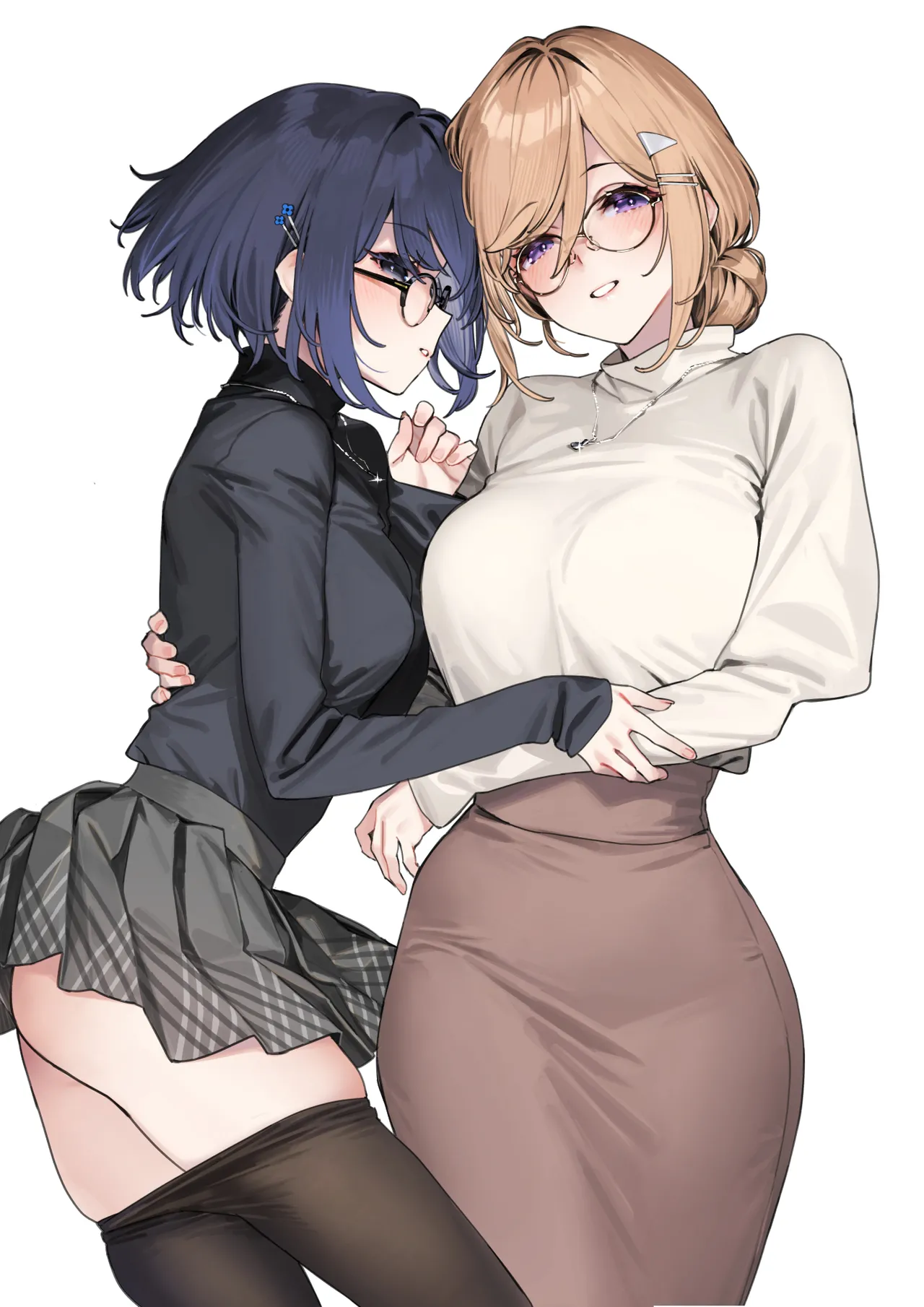 Sister Contrast Dekiai Onee-chan to Noumitsu Seikatsu | 反差姐妹 page 65 original parody - big breasts glasses hentai manga - read online free