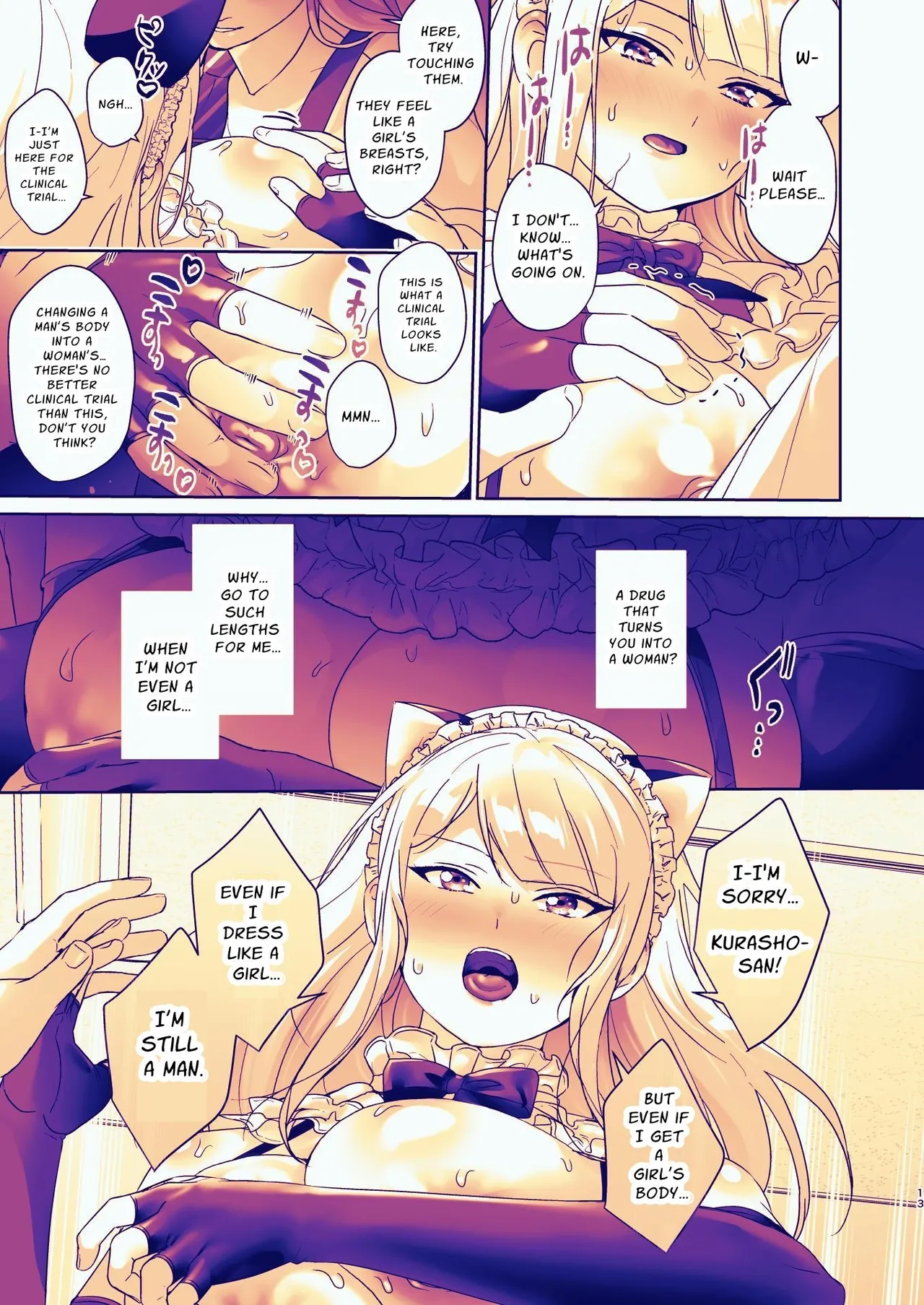 Seitokaichou wa Nyotaika kara Nigenai | The Council President Cannot Escape Feminization page 13 original parody - x-ray kemonomimi hentai manga - read online free