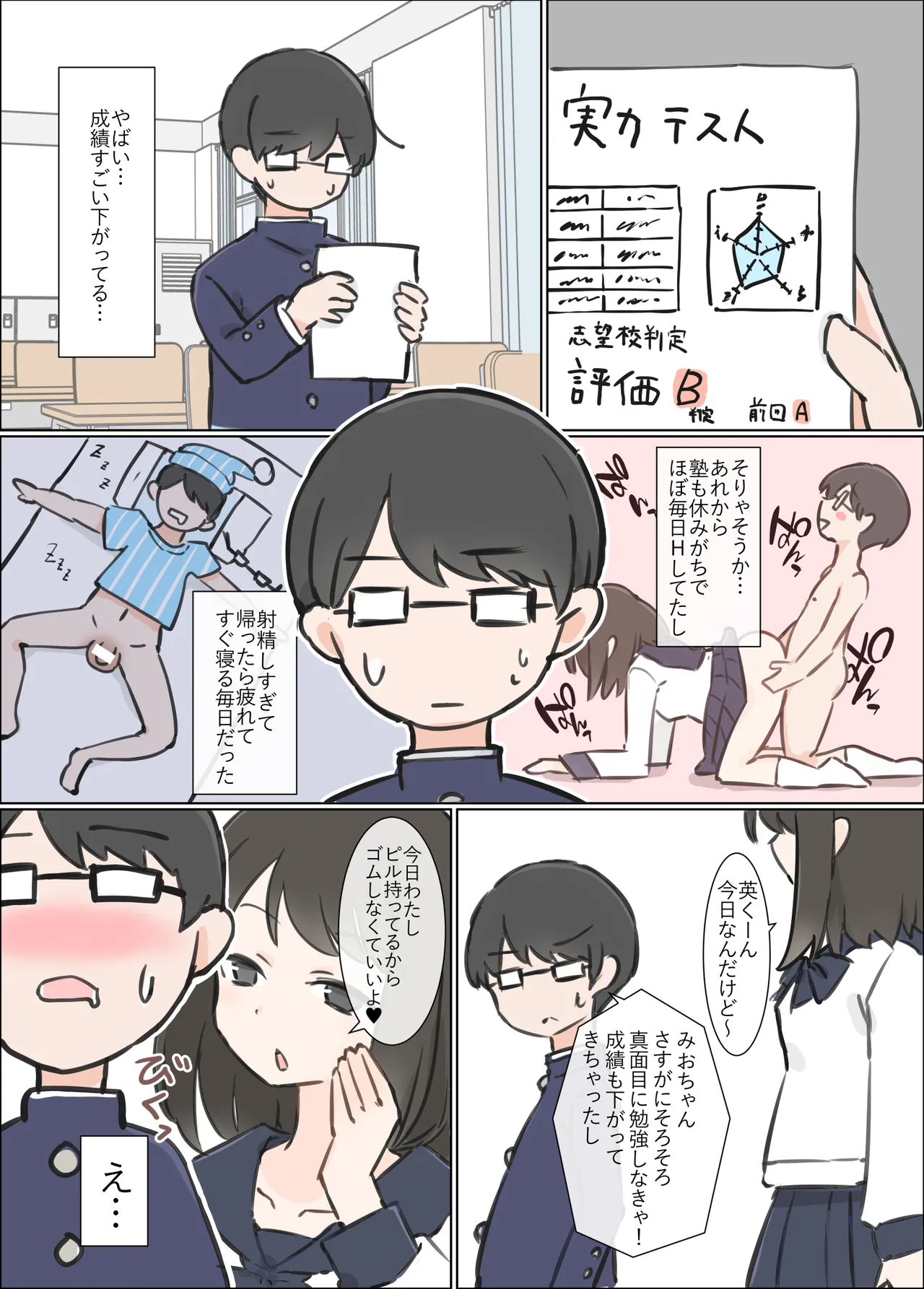 o baka de etti daisu ki na kanozyo ga yuuwaku si te ki ta node benkyou ni syuutyuu deki mase n desi ta page 14 original parody - glasses schoolgirl uniform hentai manga - read online free