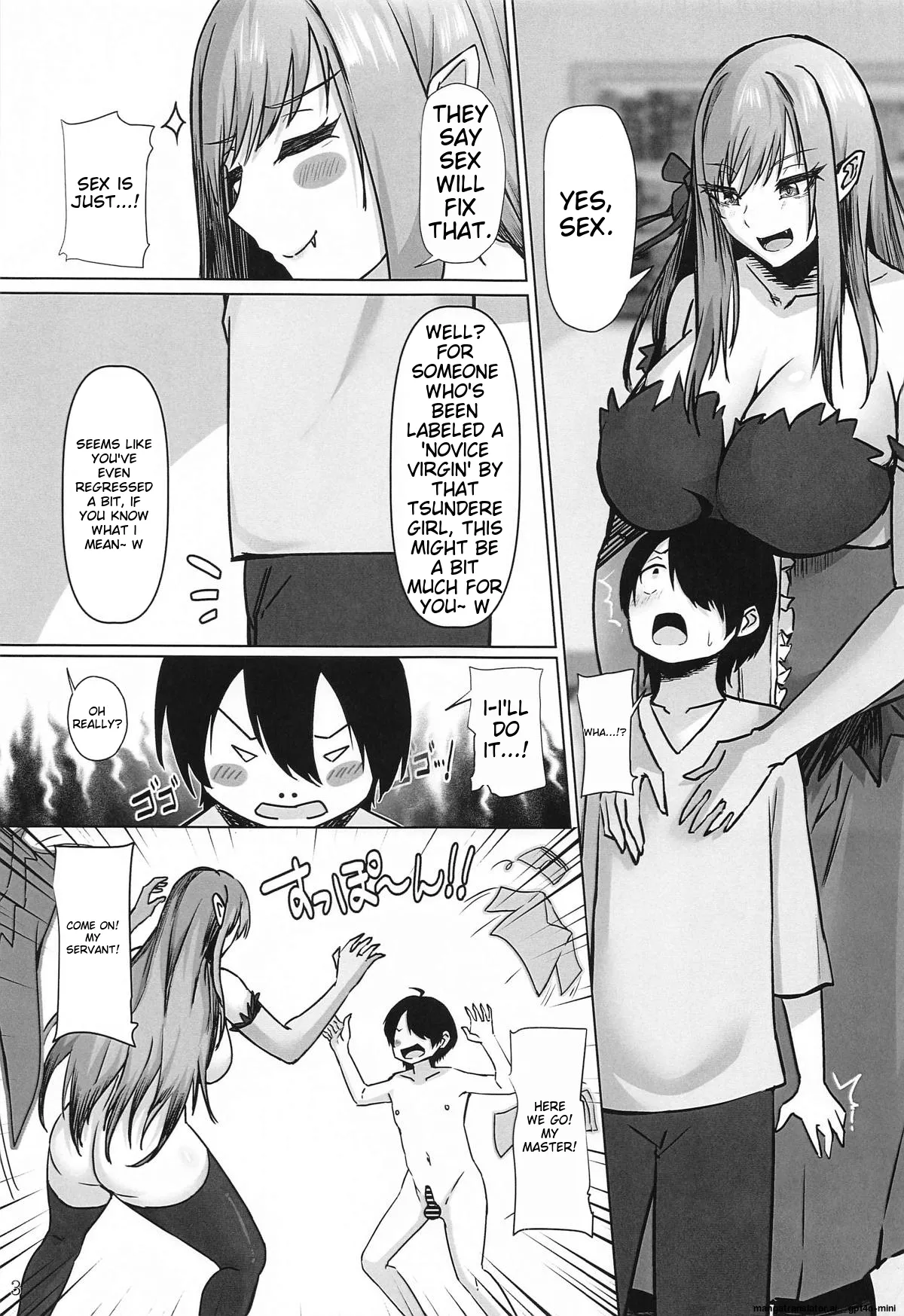 Page 4 of (C104) [Hormone Shokudou (Arima Sekai)] Iyashimonogatari ~Kinpatsu Glamour na Kyuuketsuki to Dekachichi Class Iinchou ni Yoru Sex Chiryou~ (Bakemonogatari) [English]