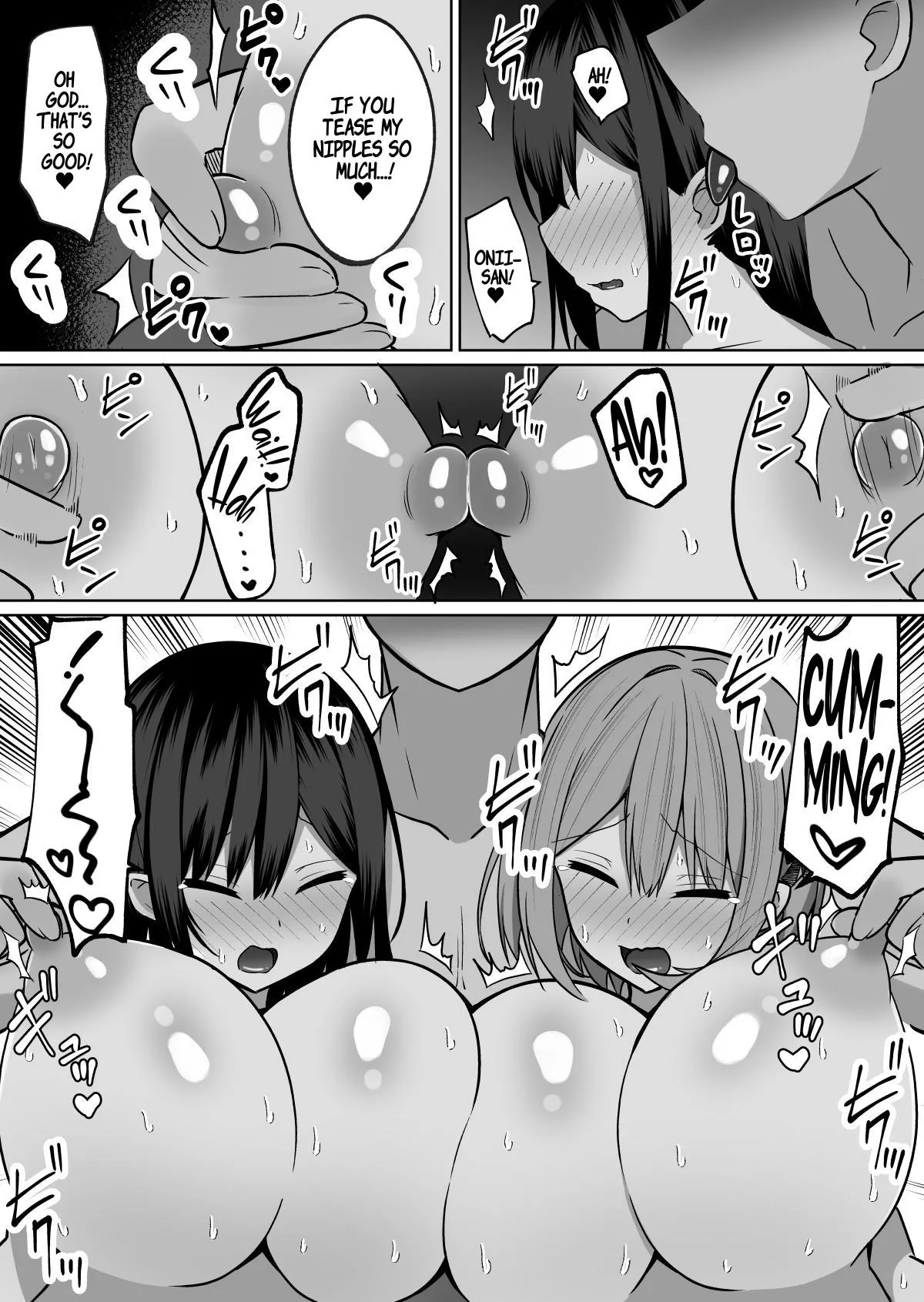 [Cinnamon Tou] Kyonyuu Mesu Onaho no Shitsukekata ~ Binkan Taishitsu no Dosukebe Kyonyuu Shimai to Iki Gaman Training | How To Discipline A Busty Fuckhole ~Sensitive Bodied Pervert Sisters’ Orgasm Resistance Training~ [English] [ADTL] page 10 original parody - sole male nakadashi hentai manga - read online free