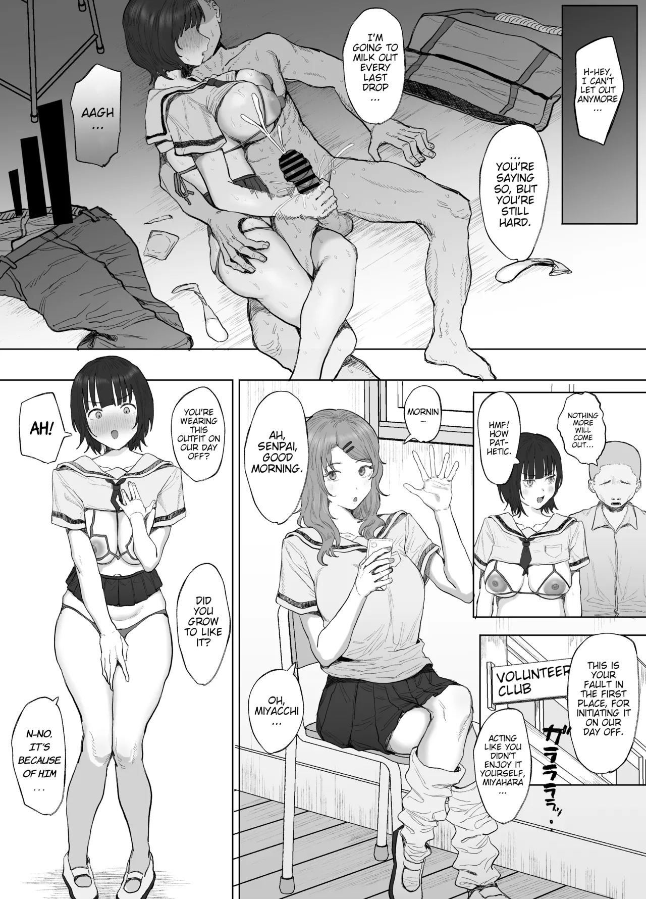 [Lip (Sakatami)] Volunteer Bu (Yarisa) no Nichijou Natsuyasumi Gasshuku o Tomari Hen | Daily life of the Volunteer club (Yarisa): A night at the summer camp edition [English] page 13 original parody - sole male nakadashi hentai manga - read online free