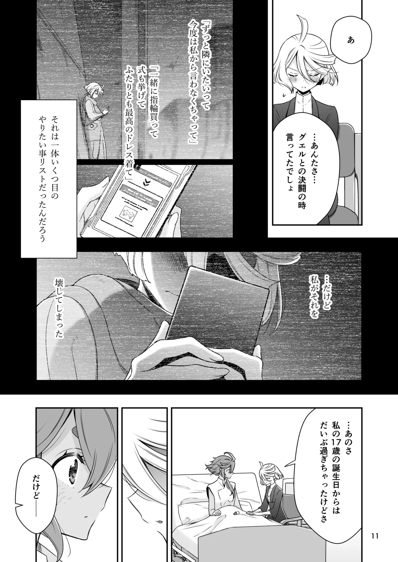 Shukufuku no Hi page 11 featuring suletta mercury mobile suit gundam the witch from mercury parody - yuri kissing hentai manga - read online free