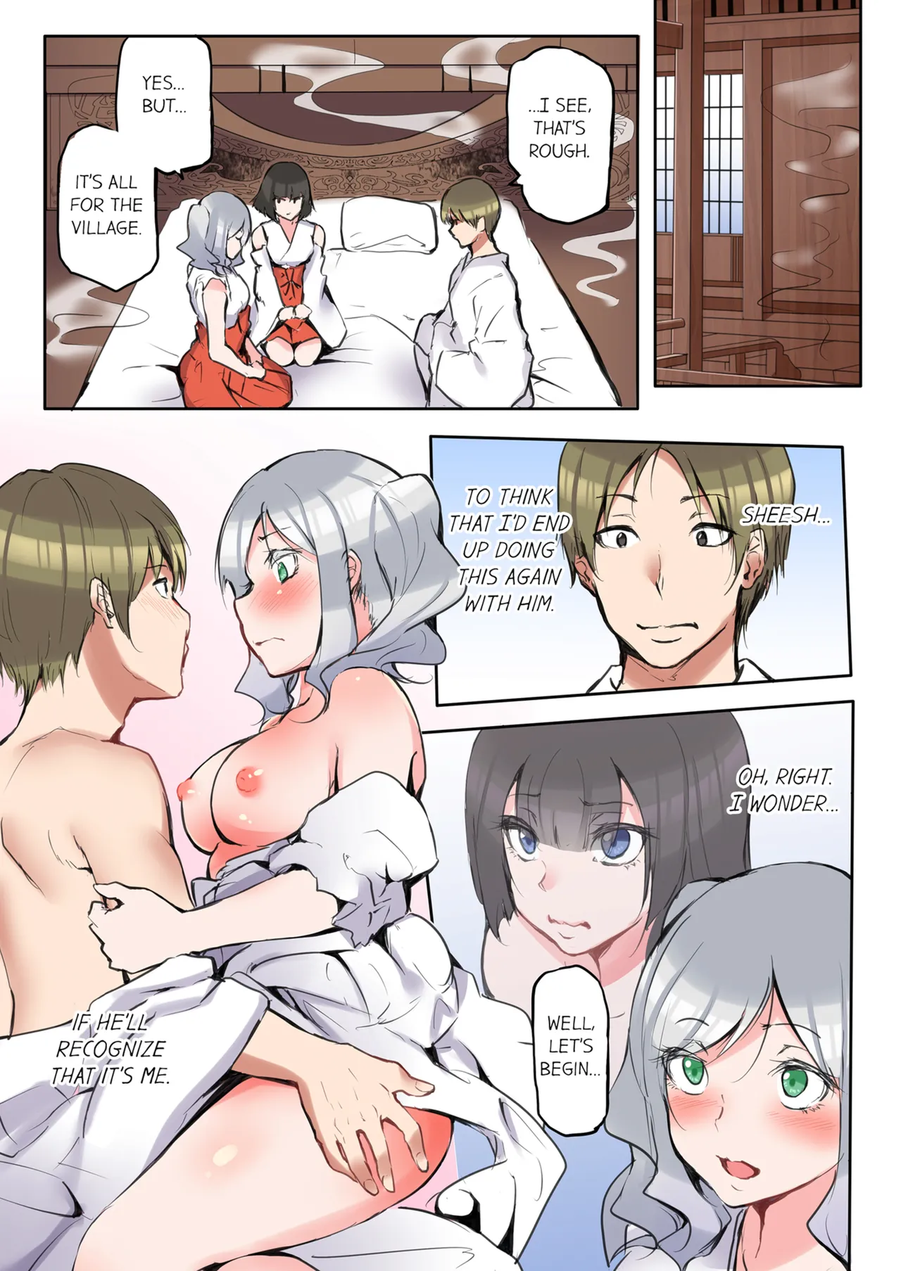 That Won't Fit...! All Night Sex with the Biggest Cock Vol.1-5 page 121 - mmf threesome group hentai manga - read online free