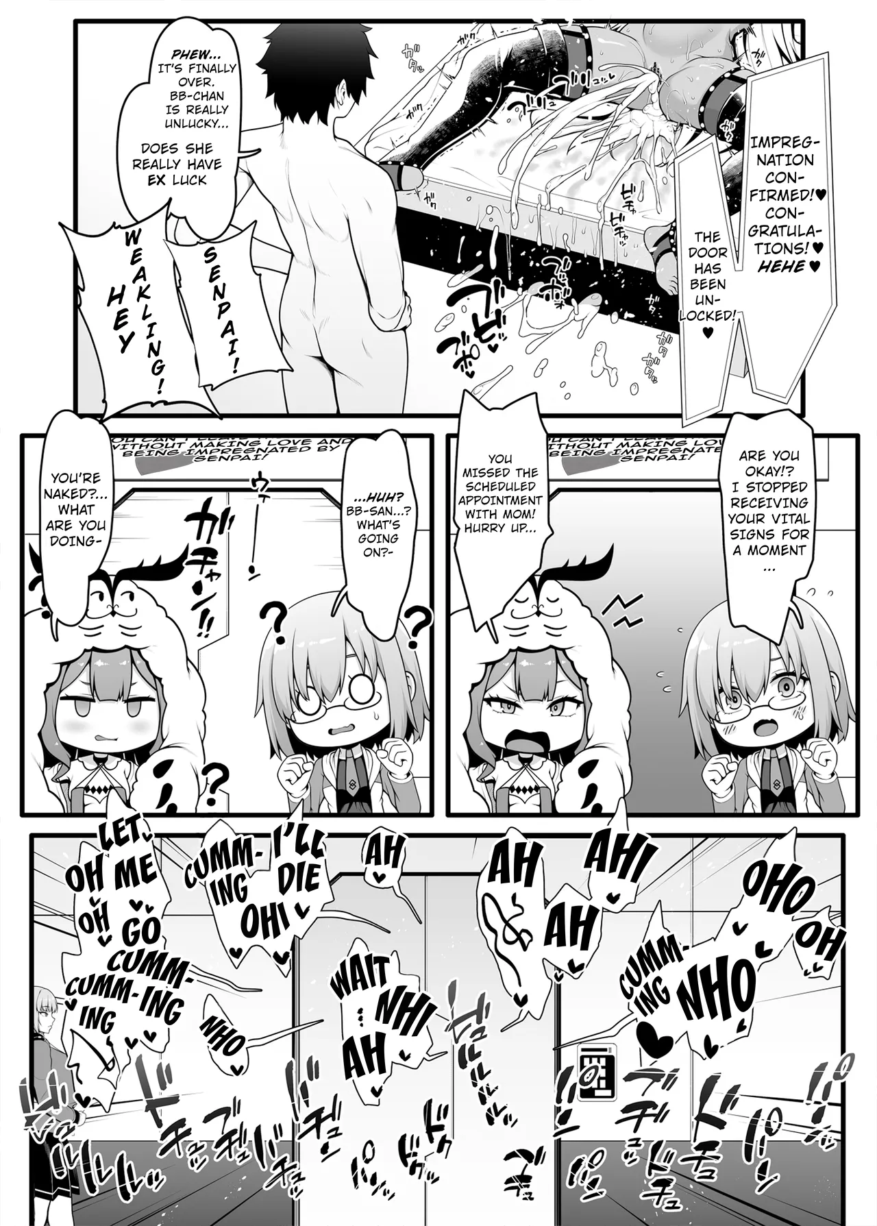 [Banana Koubou (Ao Banana)] BB-chan to Icha Love Sex de Jusei Shinaito Derarenai Heya | Room Where We Can't Get Out Until I Impregnate BB-chan (Fate/Grand Order) [English] {Doujins.com} [Digital] (Maosimp) page 25 featuring gudao fate grand order parody - sole male nakadashi hentai manga - read online free