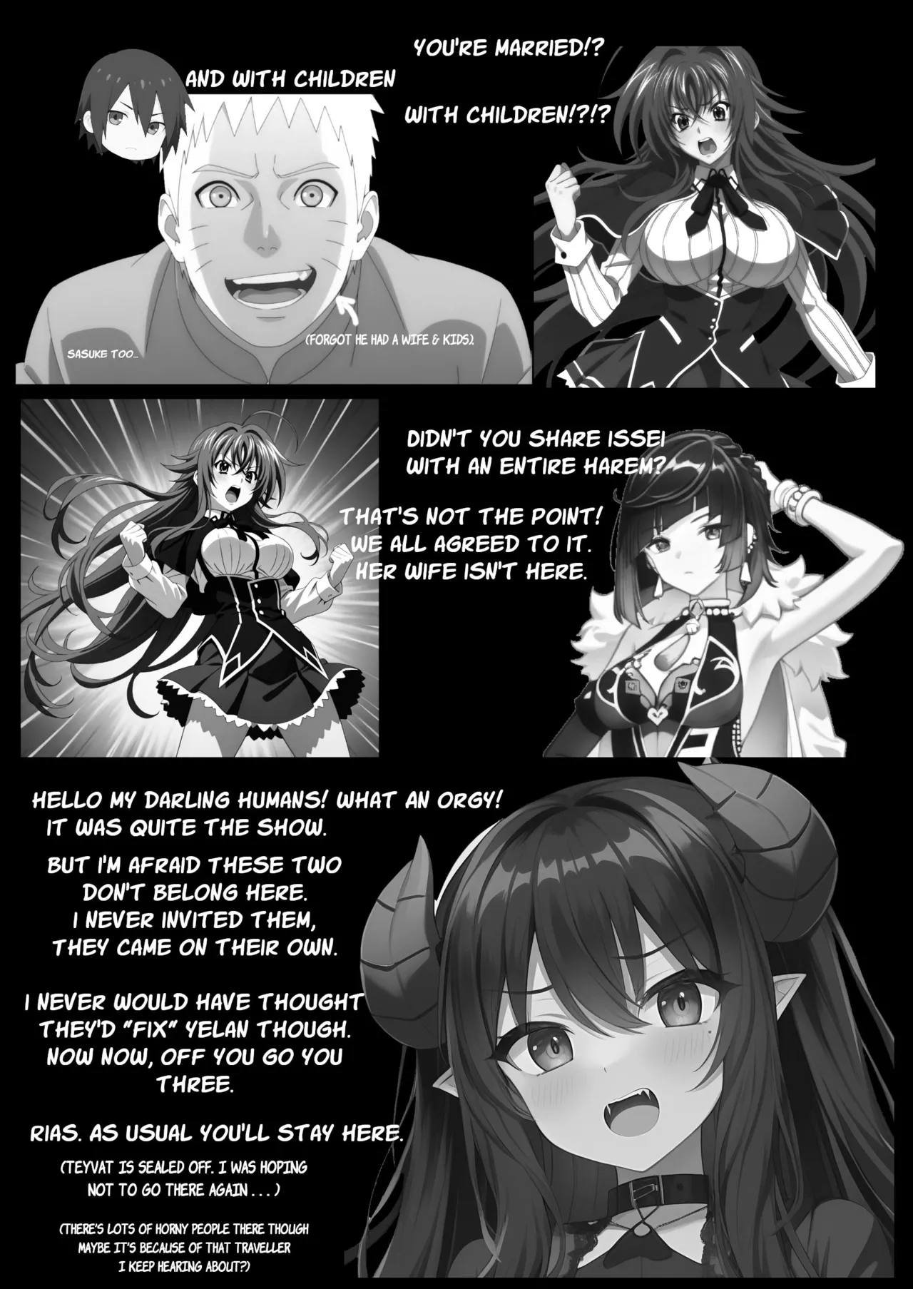 CONVERGED HORNY REALMS: Does this count as a Foursome? page 43 featuring yelan naruto parody - ai generated hentai manga - read online free