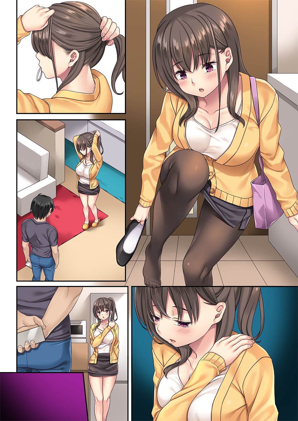 Kateinai Saimin Soushuuhen page 377 original parody - maid handjob hentai manga - read online free