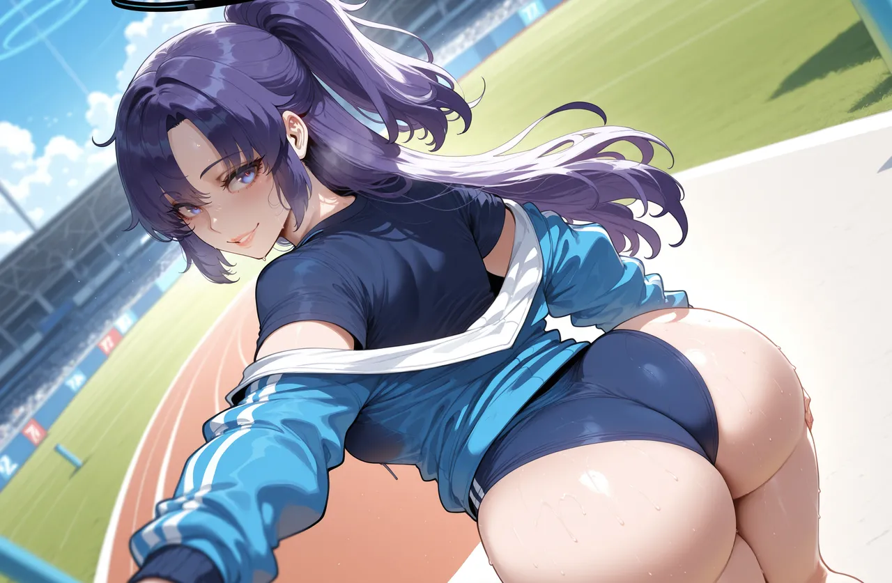 [Miyu Ai] Hayase Yuuka (Track): After Practice [Ai Generated] - Page 12