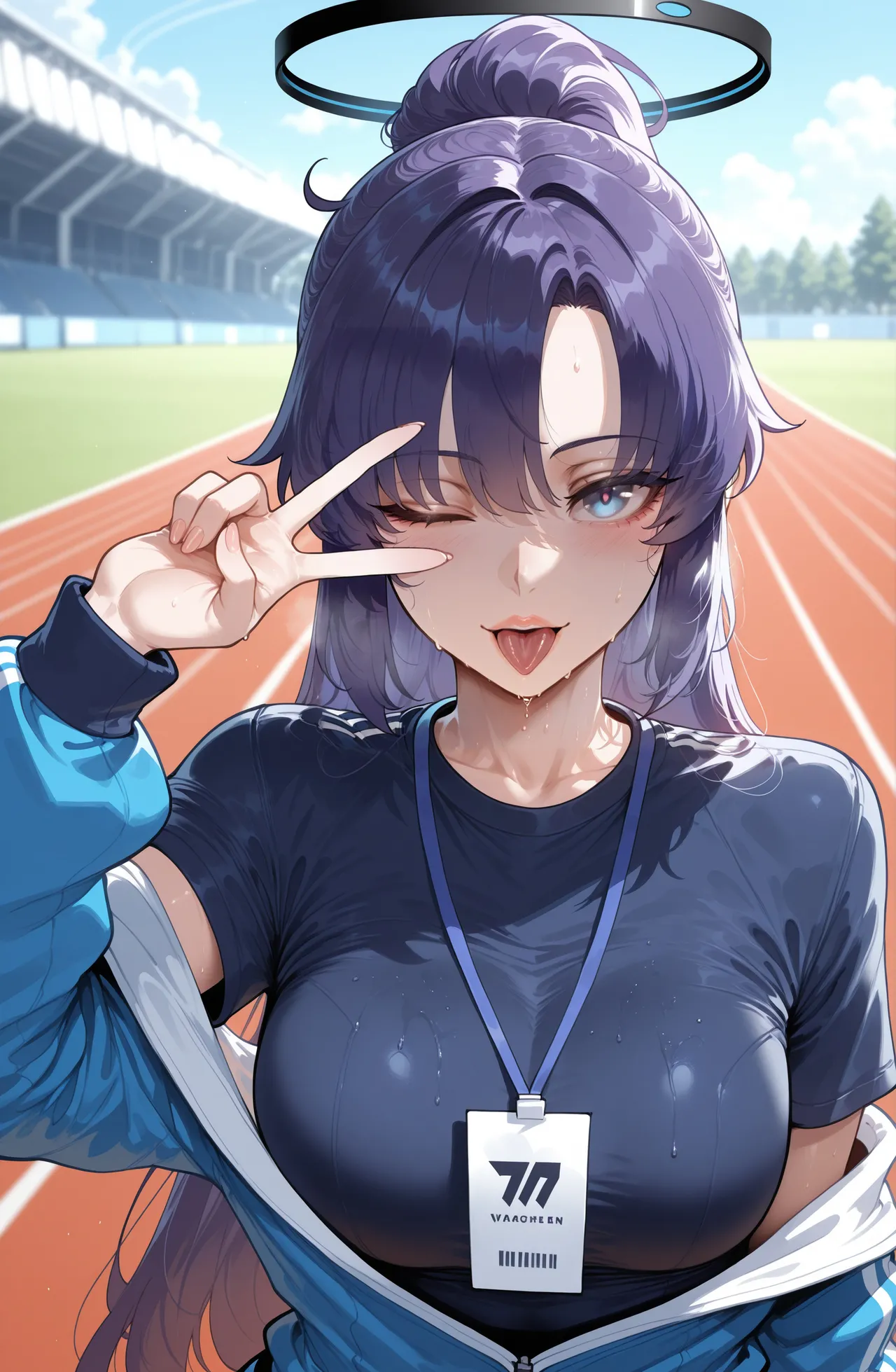 [Miyu Ai] Hayase Yuuka (Track): After Practice [Ai Generated] page 16 featuring yuuka hayase blue archive parody - kissing big breasts hentai manga - read online free