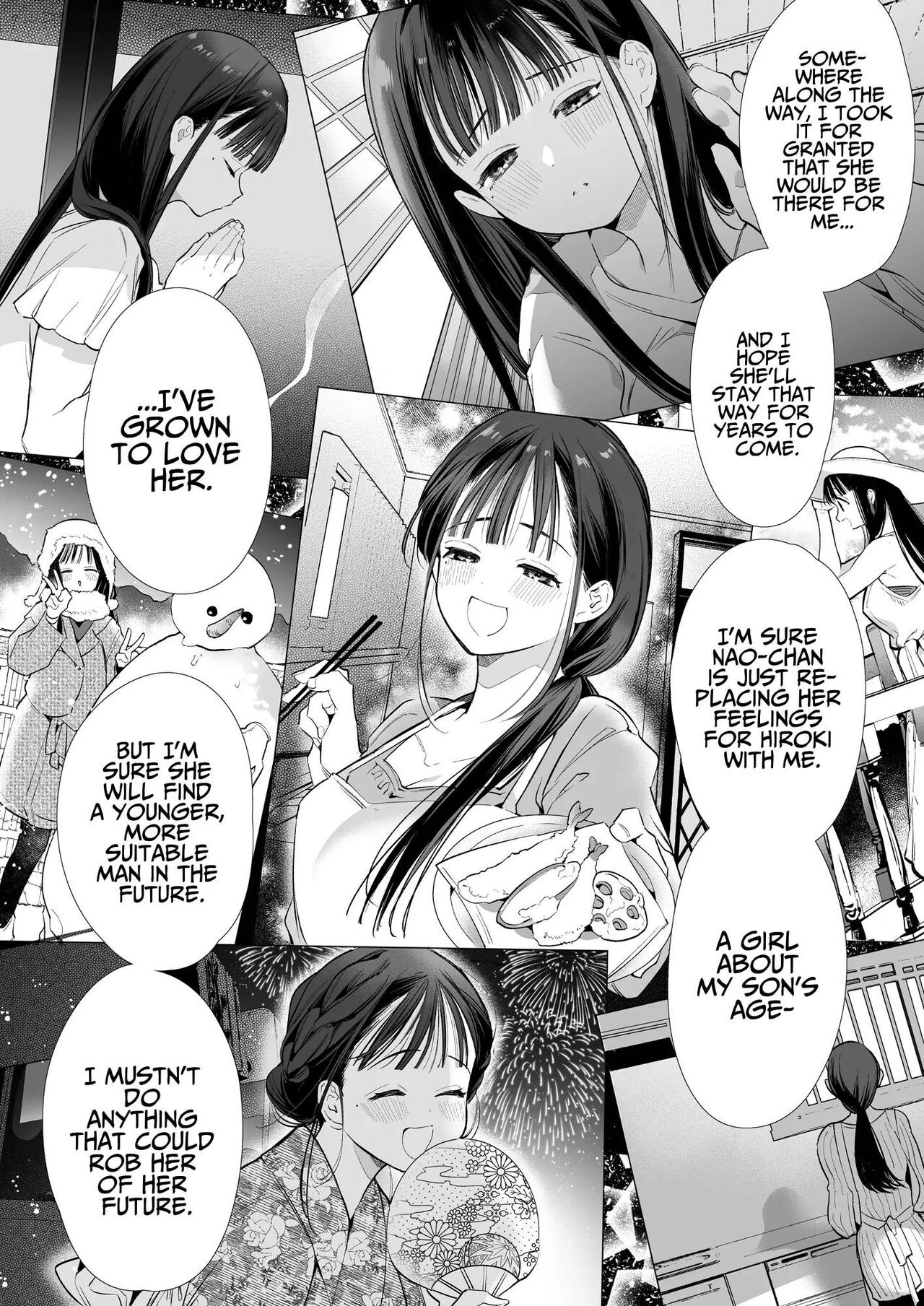 [Yatomomin (Yamamoto Tomomitsu)] Nao-chan NTR ~Suki ni Natta Hito wa, Osananajimi no Otou-san Deshita.~ | Nao-chan NTR - The Person I Fell in Love with was my Childhood friend's Father.~ [English] page 35 original parody - sole female sole male hentai manga - read online free