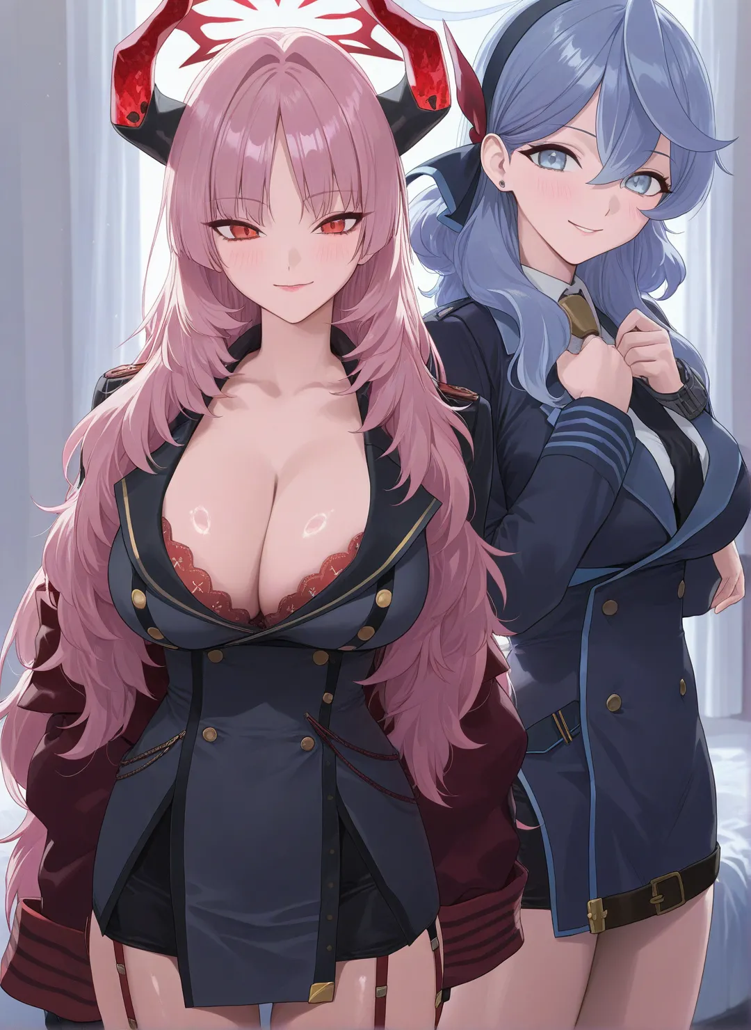 Ako x Satsuki Rametaki page 65 featuring ako amau blue archive parody - big penis blowjob hentai manga - read online free