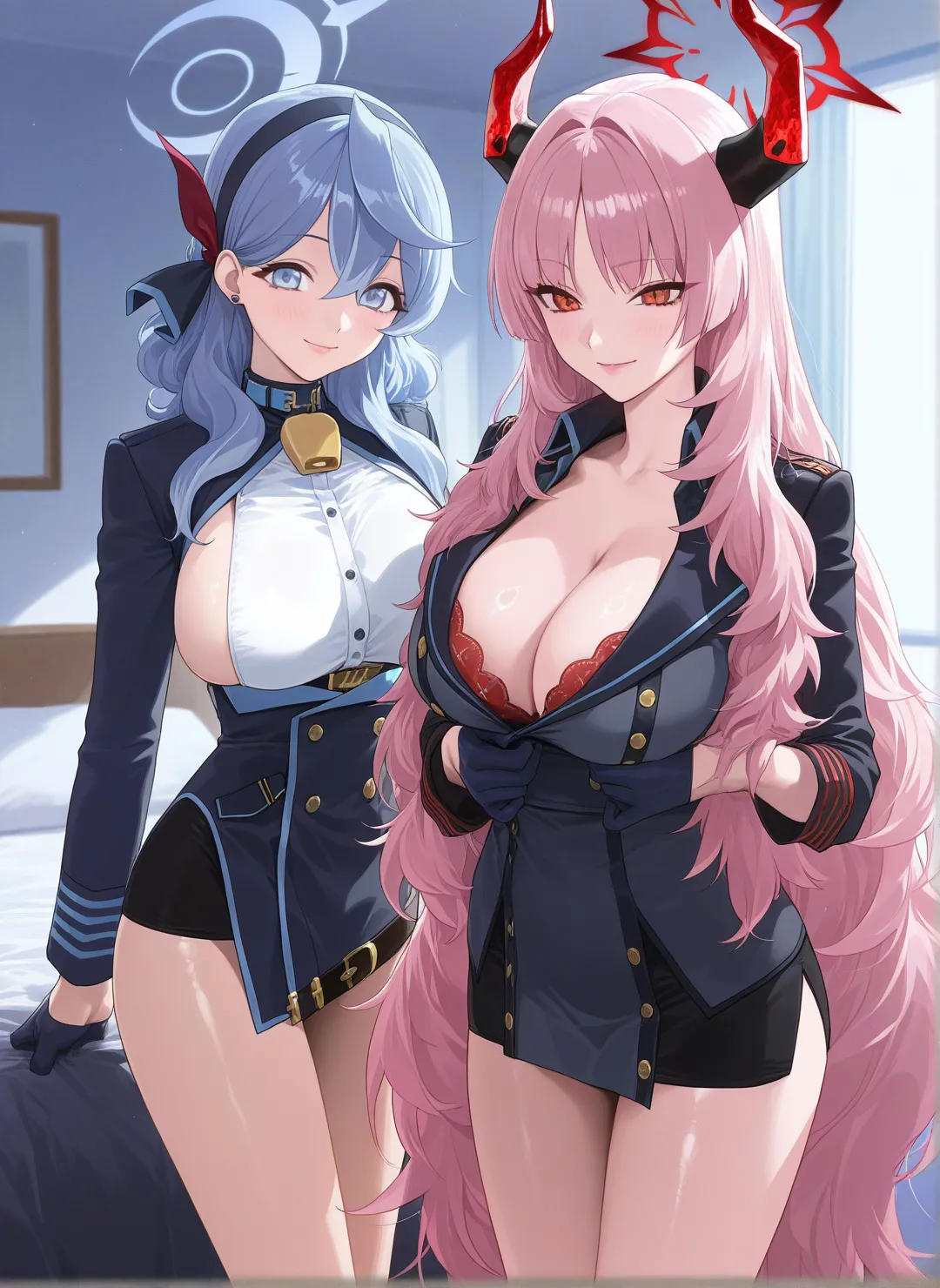 Ako x Satsuki Rametaki page 66 featuring ako amau blue archive parody - big penis blowjob hentai manga - read online free