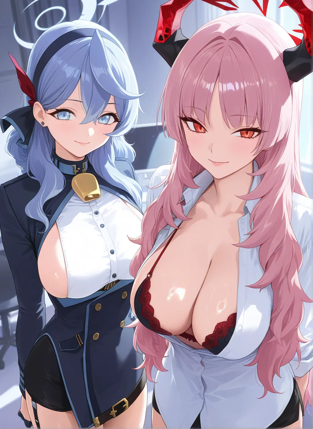 Ako x Satsuki Rametaki page 67 featuring ako amau blue archive parody - futanari blowjob hentai manga - read online free