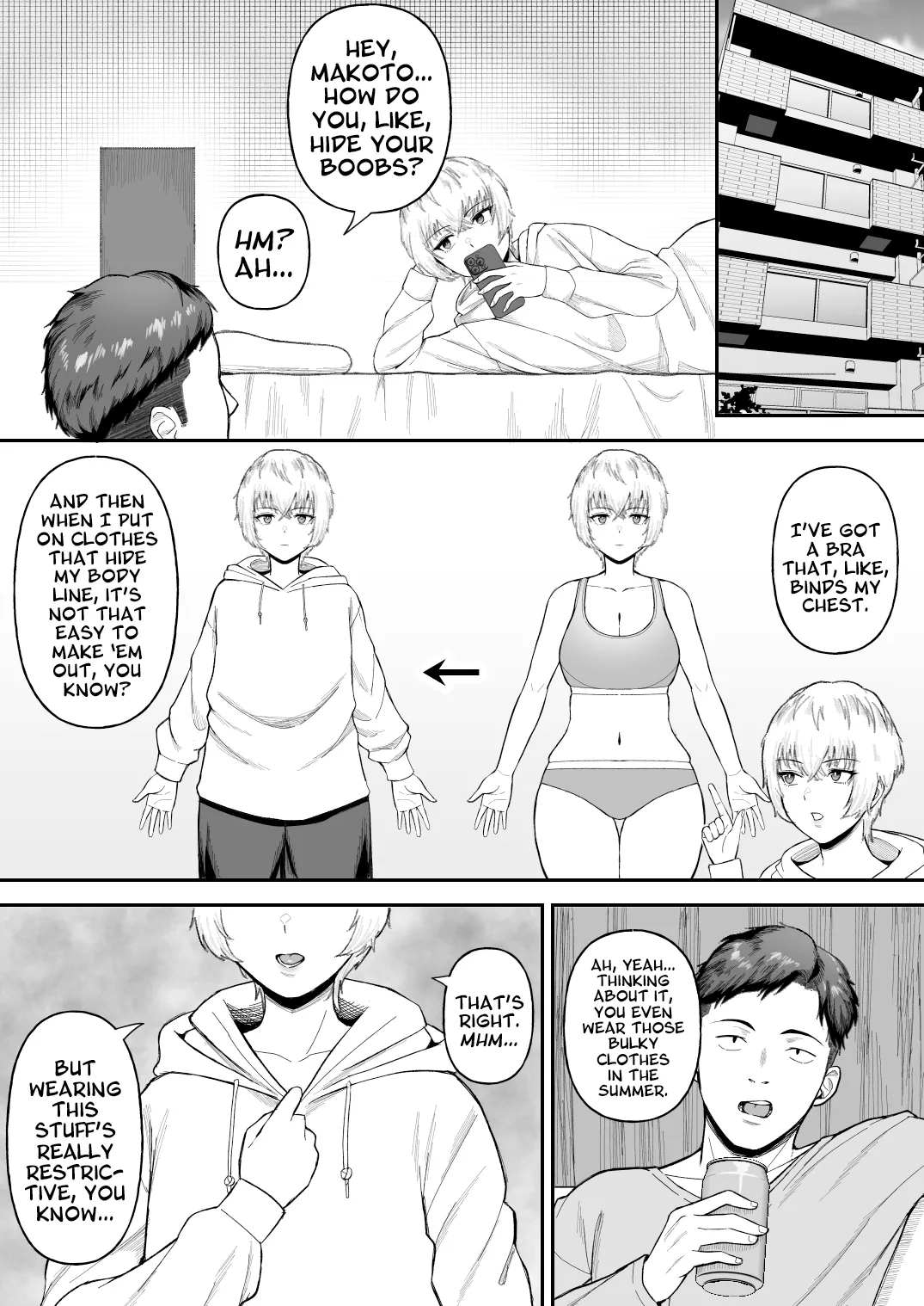 Shinyuu no Ikemen Danshi ga Jitsu wa Bakunyuu Joshi da to Hanmei shita Baai | I Found Out My Pretty Boy Friend Was Actually A Chick With Huge Tits! page 12 original parody - sweating virginity hentai manga - read online free