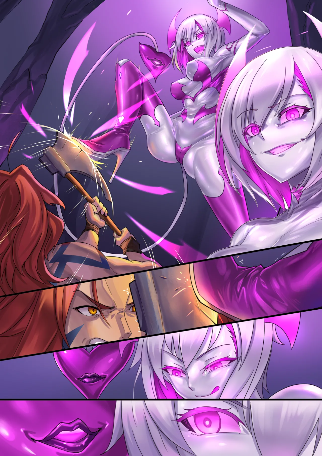 Demon lord Latex demon（Original + Textless） page 49 original parody - full color kissing hentai manga - read online free