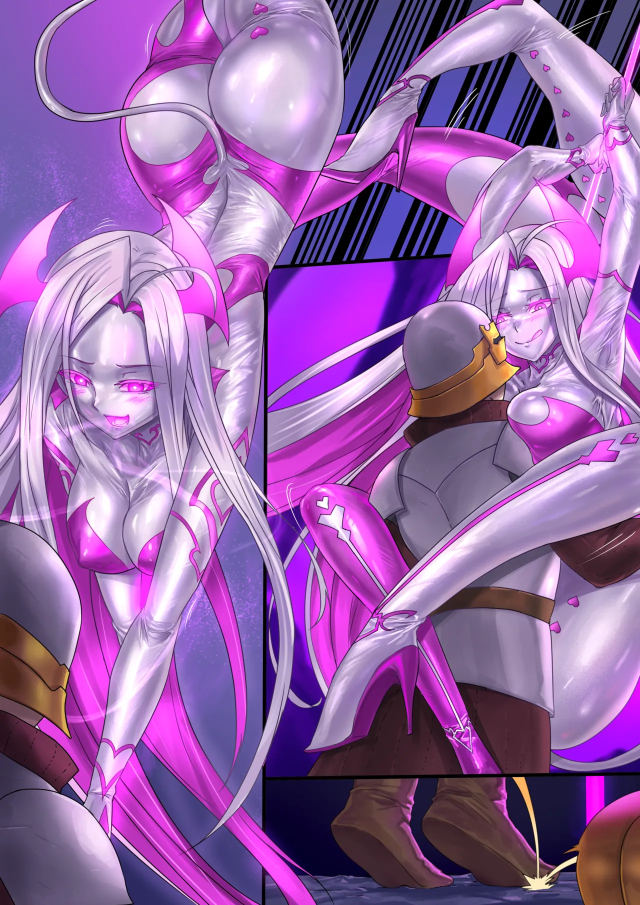 Demon lord Latex demon（Original + Textless） page 63 original parody - full color kissing hentai manga - read online free