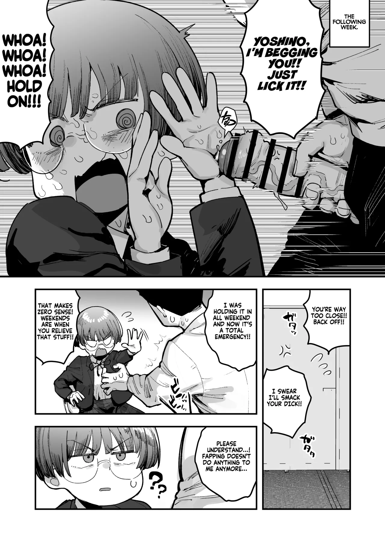 [Anon 2-okunen] Ittai Dou Natte Shimau no ka!? (Chinkasu shuu Okazu ni Onanie Saremasu) | What the hell will happen?! (She's gonna finger herself while sniffing my smegma stench!) [English] [KM_42] [Ongoing] page 44 original parody - sole female sole male hentai manga - read online free