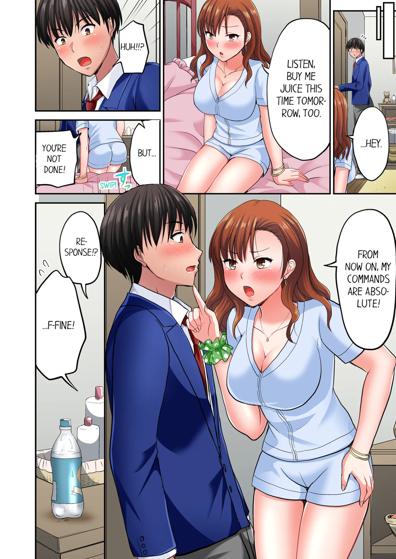 Pashiri no Shita Teku, Yabaitte... ~ Ebi Sori Iki Suru Namaiki Gyaru | Bullied Boy's Tongue Revenge Vol.1-2 page 73 - sole male full color hentai manga - read online free