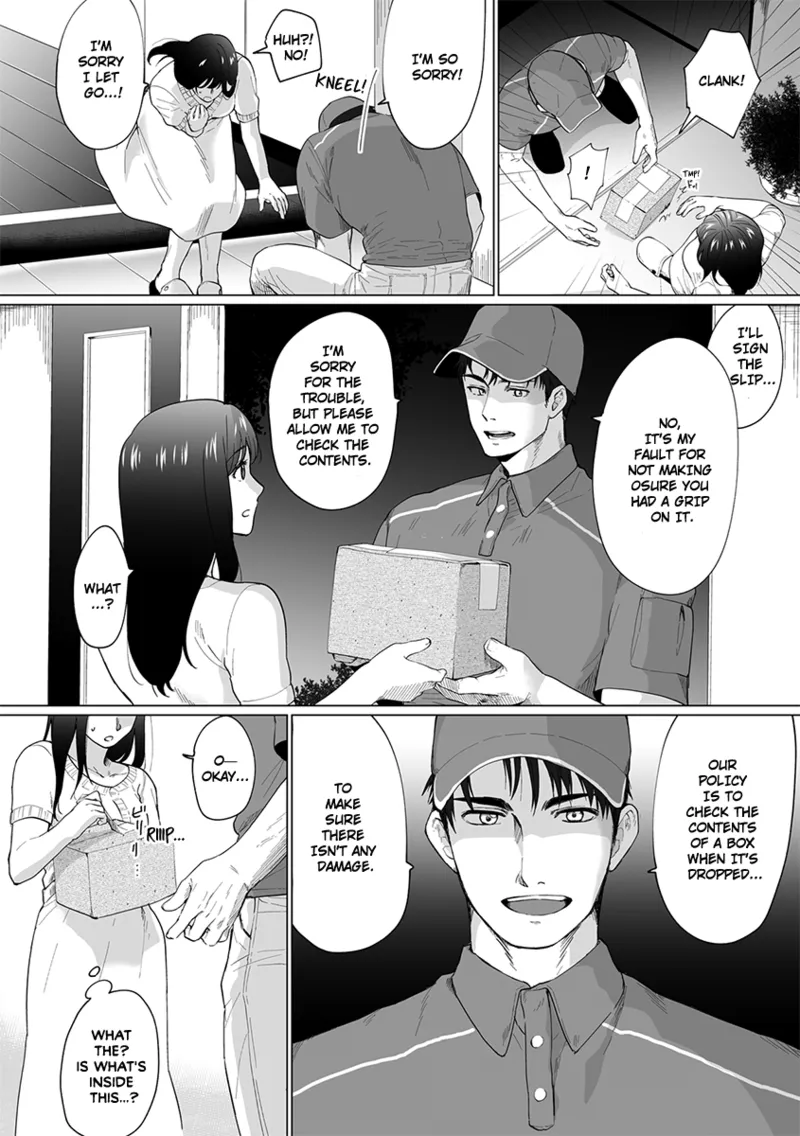 [Matsukawa Kiiro] Oku-san, Nimotsu ga Todoiteimasu. ~Takuhai Danshi ni Semarareru Hitozuma~ 1 | Ma'am, You Have a Package! The Housewife Who's Seduced by the Delivery Man 1 [English] page 22 - milf kissing hentai manga - read online free