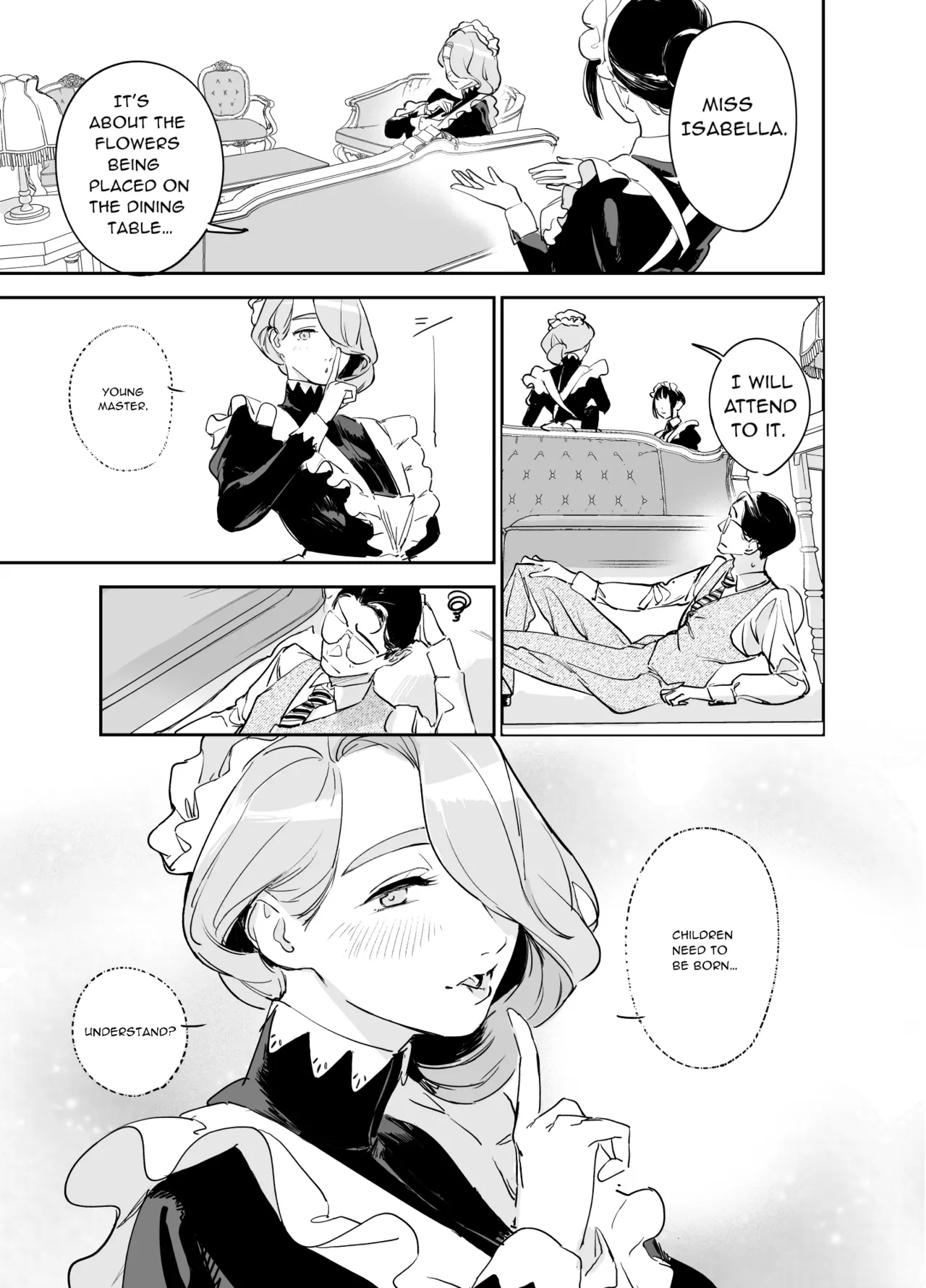 [F no Kottoubako (Onizuka Frill)] Boku no Nurse Maid Isabella no Fudeoroshi ~Ochichi ga Goshomou nara Tanezuke kudasaimashi~ | My Nursemaid Isabella's First Time ~ If You Desire, Please Impregnate Me ~ [English] page 43 original parody - sole female sole male hentai manga - read online free