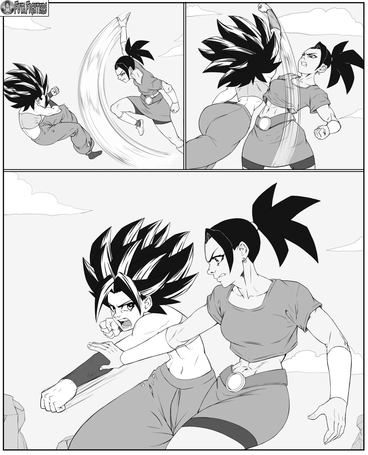 Caulifla vs Kale FutaFighters ongoing page 16 featuring caulifla dragon ball z parody - ryona shemale hentai manga - read online free